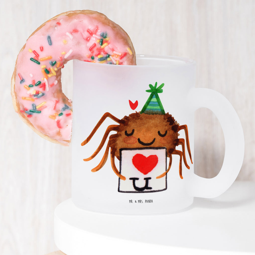 Teetasse Spinne Agathe Brief Teetasse, Teeglas, Teebecher, Tasse mit Henkel, Tasse, Glas Teetasse, Teetasse aus Glas, Spinne Agathe, Spinne, Agathe, Videos, Merchandise, Liebesbeweis, Ich Liebe dich, Heiratsantrag, Verliebt, Liebespaar, Liebesgeschenk, Treuebeweis, Treuetest