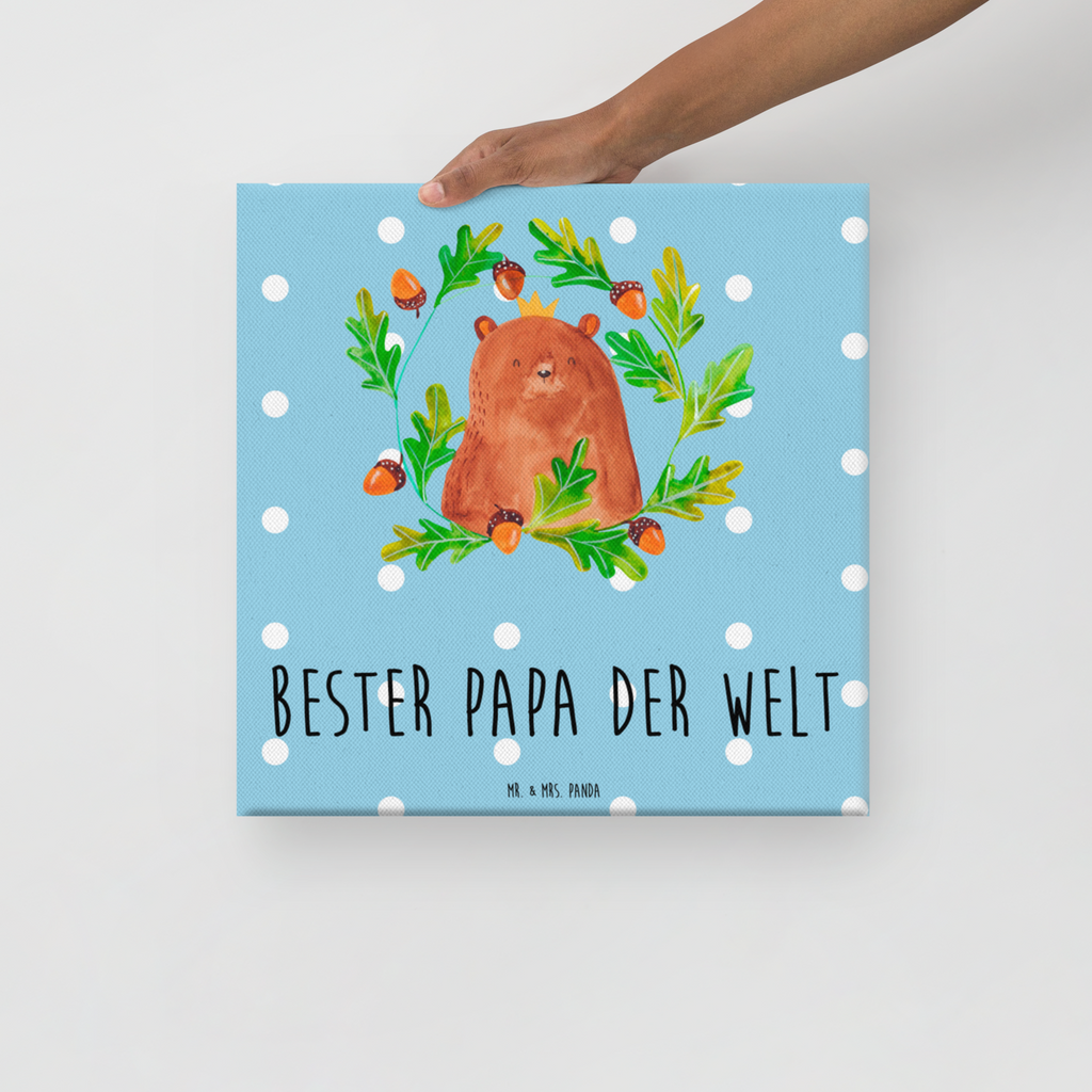 Leinwand Bild Bär König Leinwand, Bild, Kunstdruck, Wanddeko, Dekoration, Bär, Teddy, Teddybär, Papa, Papa Bär, bester Vater, bester Papa, weltbester Papa, Vatertag, Vater, Dad, Daddy, Papi