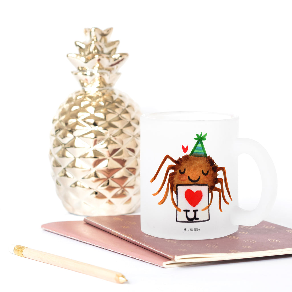 Teetasse Spinne Agathe Brief Teetasse, Teeglas, Teebecher, Tasse mit Henkel, Tasse, Glas Teetasse, Teetasse aus Glas, Spinne Agathe, Spinne, Agathe, Videos, Merchandise, Liebesbeweis, Ich Liebe dich, Heiratsantrag, Verliebt, Liebespaar, Liebesgeschenk, Treuebeweis, Treuetest