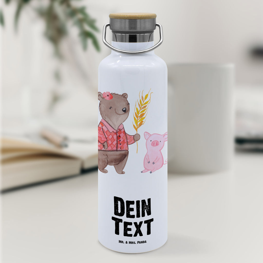 Personalisierte Trinkflasche Bäuerin mit Herz Personalisierte Trinkflasche, Trinkflasche mit Namen, Trinkflasche bedrucken, Flasche personalisiert, Trinkflasch mit Aufdruck, Trinkflasche Werbegeschenk, Namensaufdruck Trinkflasche, Sportflasche personalisiert, Trinkflasche Sport, Beruf, Ausbildung, Jubiläum, Abschied, Rente, Kollege, Kollegin, Geschenk, Schenken, Arbeitskollege, Mitarbeiter, Firma, Danke, Dankeschön, Landwirtin, Bäuerin, Tierwirtin, Agronomin, Farmerin, Bauernhof