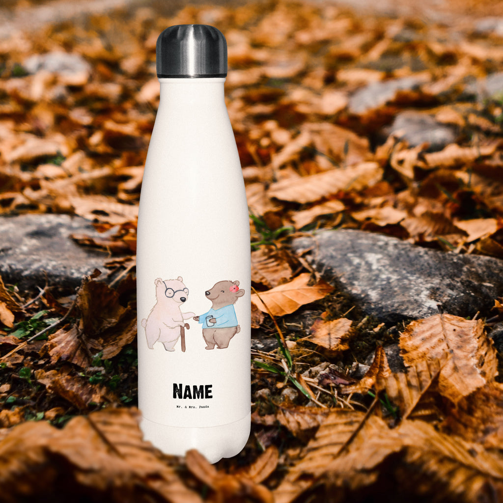 Personalisierte Thermosflasche Altenpflegerin mit Herz Personalisierte Isolierflasche, Personalisierte Thermoflasche, Personalisierte Trinkflasche, Trinkflasche Mit Namen, Wunschname, Bedrucken, Namensflasche, Beruf, Ausbildung, Jubiläum, Abschied, Rente, Kollege, Kollegin, Geschenk, Schenken, Arbeitskollege, Mitarbeiter, Firma, Danke, Dankeschön, Altenpflegerin, Pflegerin, Altenheim Eröffnung