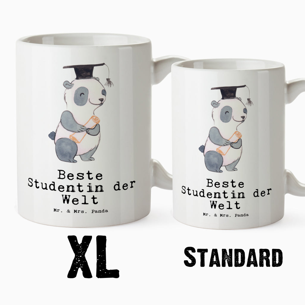 XL Tasse Panda Beste Studentin der Welt XL Tasse, Große Tasse, Grosse Kaffeetasse, XL Becher, XL Teetasse, spülmaschinenfest, Jumbo Tasse, Groß, für, Dankeschön, Geschenk, Schenken, Geburtstag, Geburtstagsgeschenk, Geschenkidee, Danke, Bedanken, Mitbringsel, Freude machen, Geschenktipp, Studentin, Studium, Tochter, Spaß, Musterschülerin, lustig, Studienabschluss, witzig, Universität, Abschluss, Alumni, Uni, Studenten, Hochschule