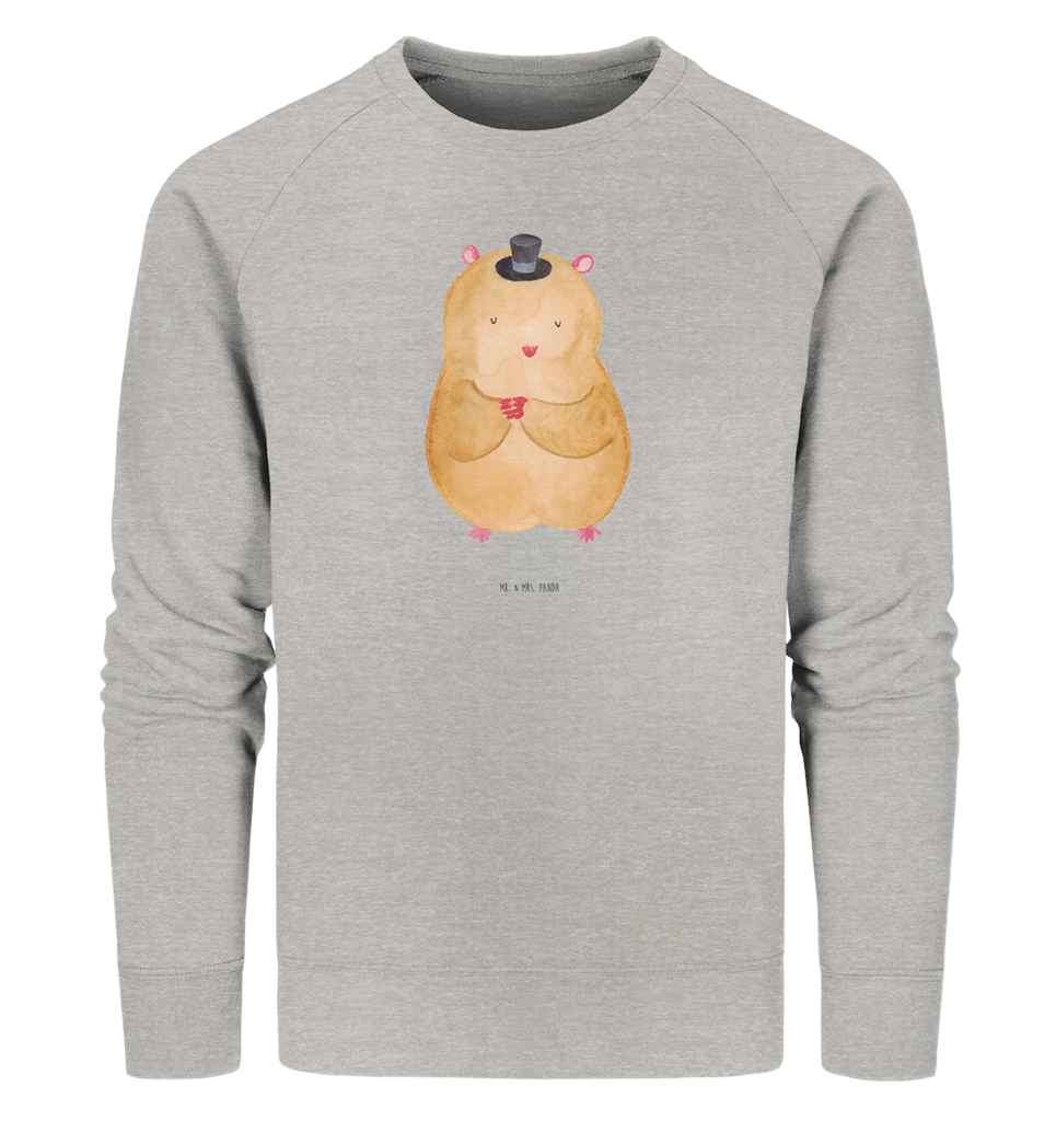 Organic Pullover Hamster mit Hut Pullover, Pullover Männer, Pullover Frauen, Sweatshirt, Sweatshirt Männer, Sweatshirt Frauen, Unisex, Tiermotive, Gute Laune, lustige Sprüche, Tiere, Hamster, Hut, Magier, Zylinder, Zwerghamster, Zauberer