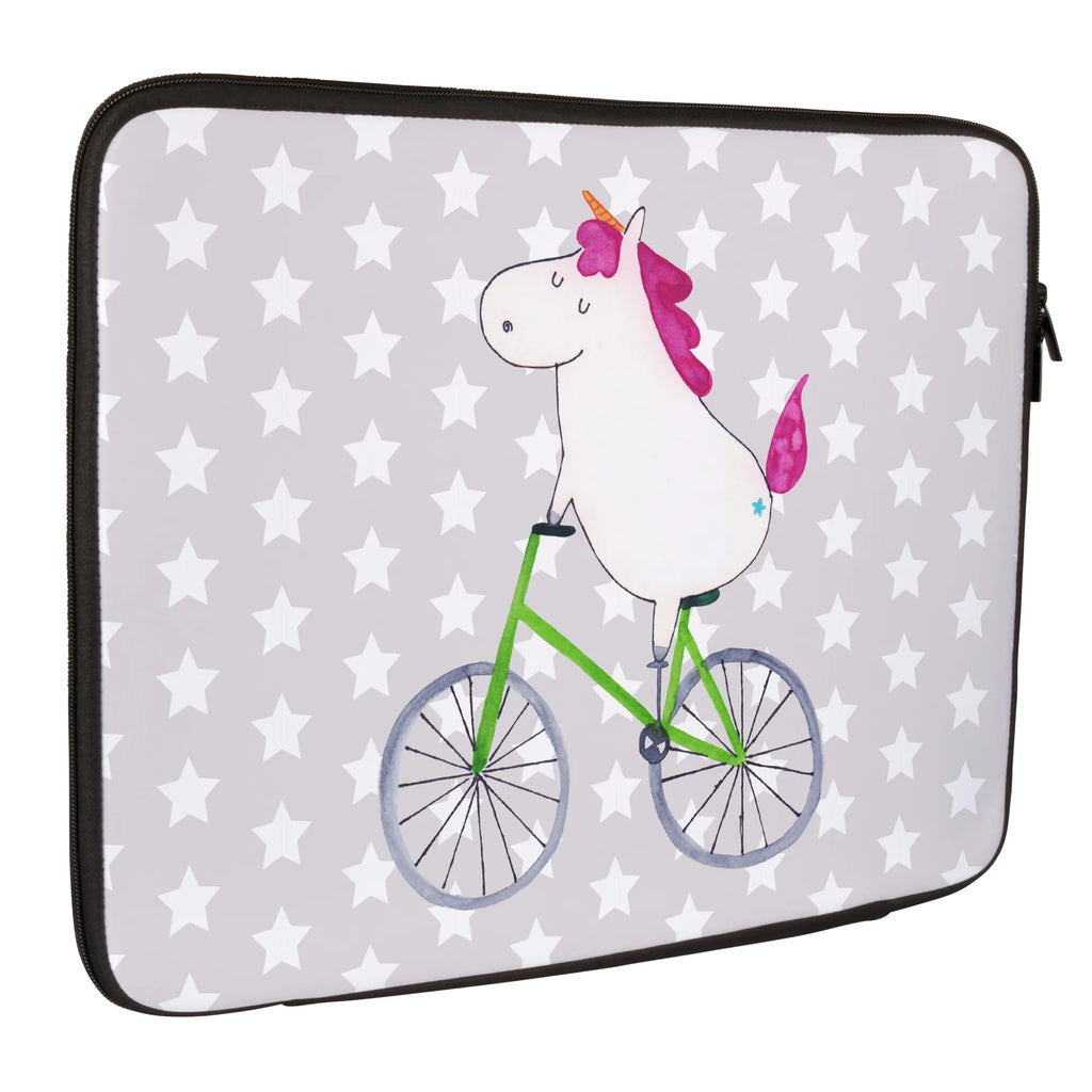 Notebook Tasche Einhorn Radfahrer Notebook Tasche, Laptop, Computertasche, Tasche, Notebook-Tasche, Notebook-Reisehülle, Notebook Schutz, Einhorn, Einhörner, Einhorn Deko, Pegasus, Unicorn, Radfahren, Radfahrer, Rad, Bike, Feenstaub, Konfetti, Luxusproblem, Kummer, Liebeskummer