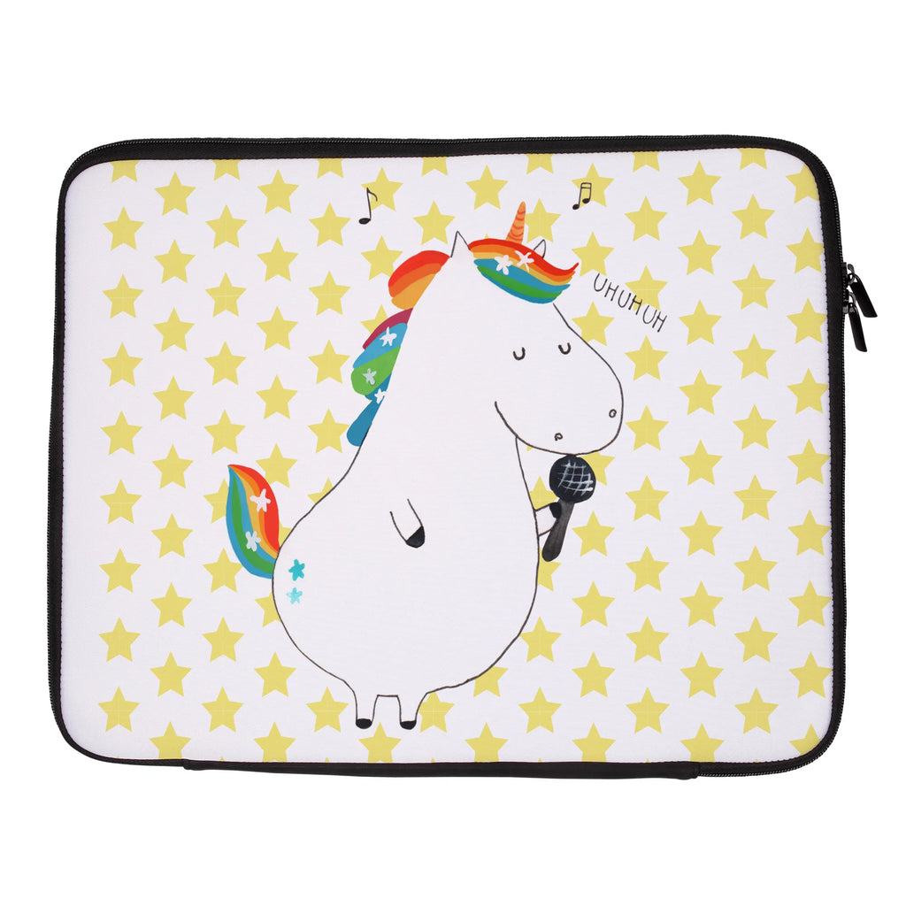 Notebook Tasche Einhorn Sänger Notebook Tasche, Laptop, Computertasche, Tasche, Notebook-Tasche, Notebook-Reisehülle, Notebook Schutz, Einhorn, Einhörner, Einhorn Deko, Pegasus, Unicorn, Glitzer, Konfetti, Party, Geburtstag, Feier, Fest, Disco, Sängerin, Sänger, Freundin