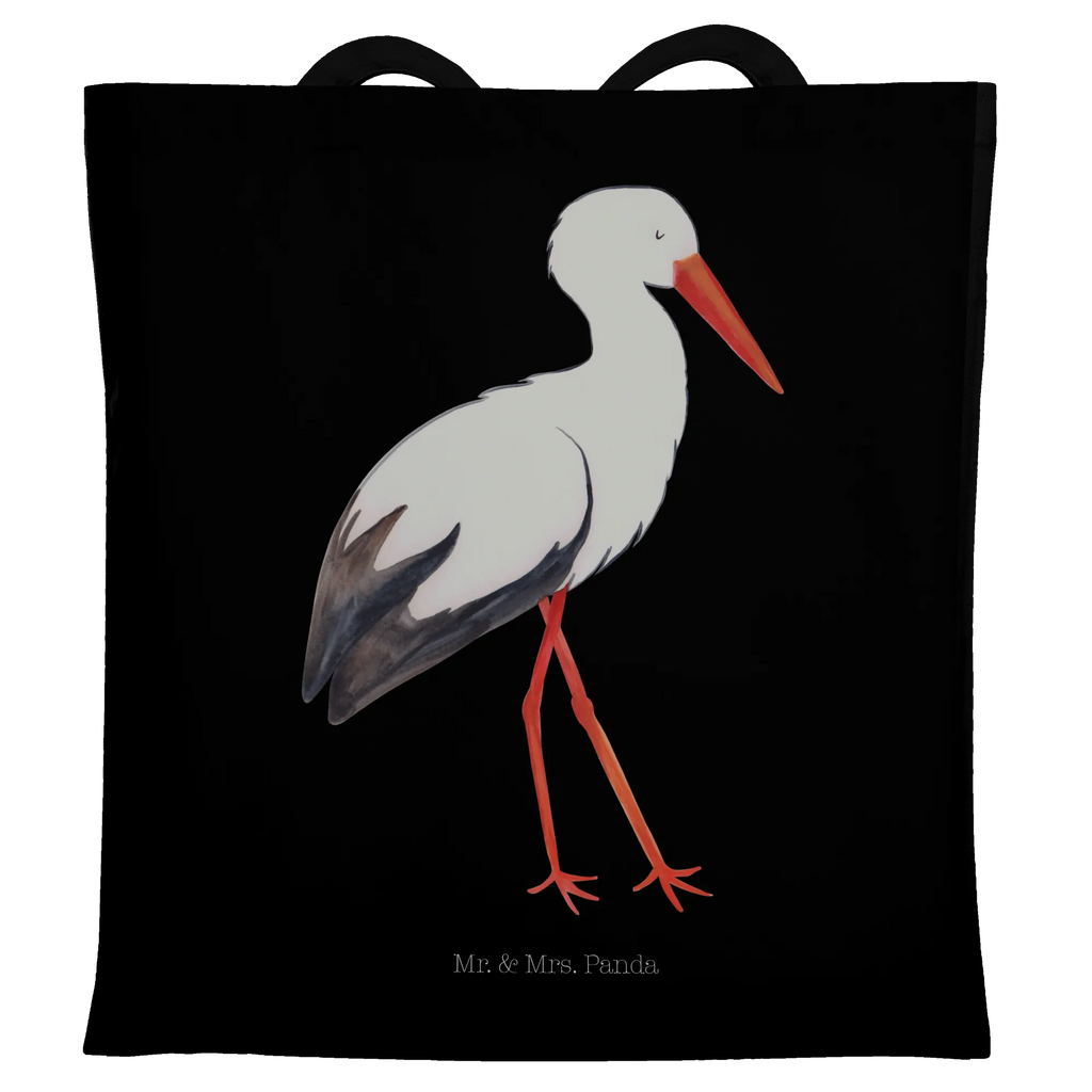 Tragetasche Storch Beuteltasche, Beutel, Einkaufstasche, Jutebeutel, Stoffbeutel, Tasche, Shopper, Umhängetasche, Strandtasche, Schultertasche, Stofftasche, Tragetasche, Badetasche, Jutetasche, Einkaufstüte, Laptoptasche, Tiermotive, Gute Laune, lustige Sprüche, Tiere, Storch, Störche, Schwangerschaft, Geburt, Mutter, Mütter, Mutter werden, Schwanger, Babybauch, Baby