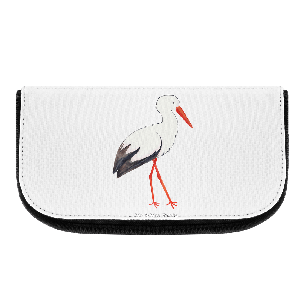 Kosmetiktasche Storch Kosmetikbeutel, Kulturtasche, Kulturbeutel, Schminktasche, Make-Up Tasche, Kosmetiktasche, Beauty Bag, Kosmetiktasche Damen, Make Up Tasche, Kosmetik Tasche, Kosmetiktasche Klein, Kleine Kosmetiktasche, Schminktasche Klein, Kosmetiktasche Mit Fächern, Schminktäschen, Schminke Tasche, Kosmetiktaschen Damen, Beauty Case, Schmink Täschchen, Tiermotive, Gute Laune, lustige Sprüche, Tiere, Storch, Störche, Schwangerschaft, Geburt, Mutter, Mütter, Mutter werden, Schwanger, Babybauch, Baby