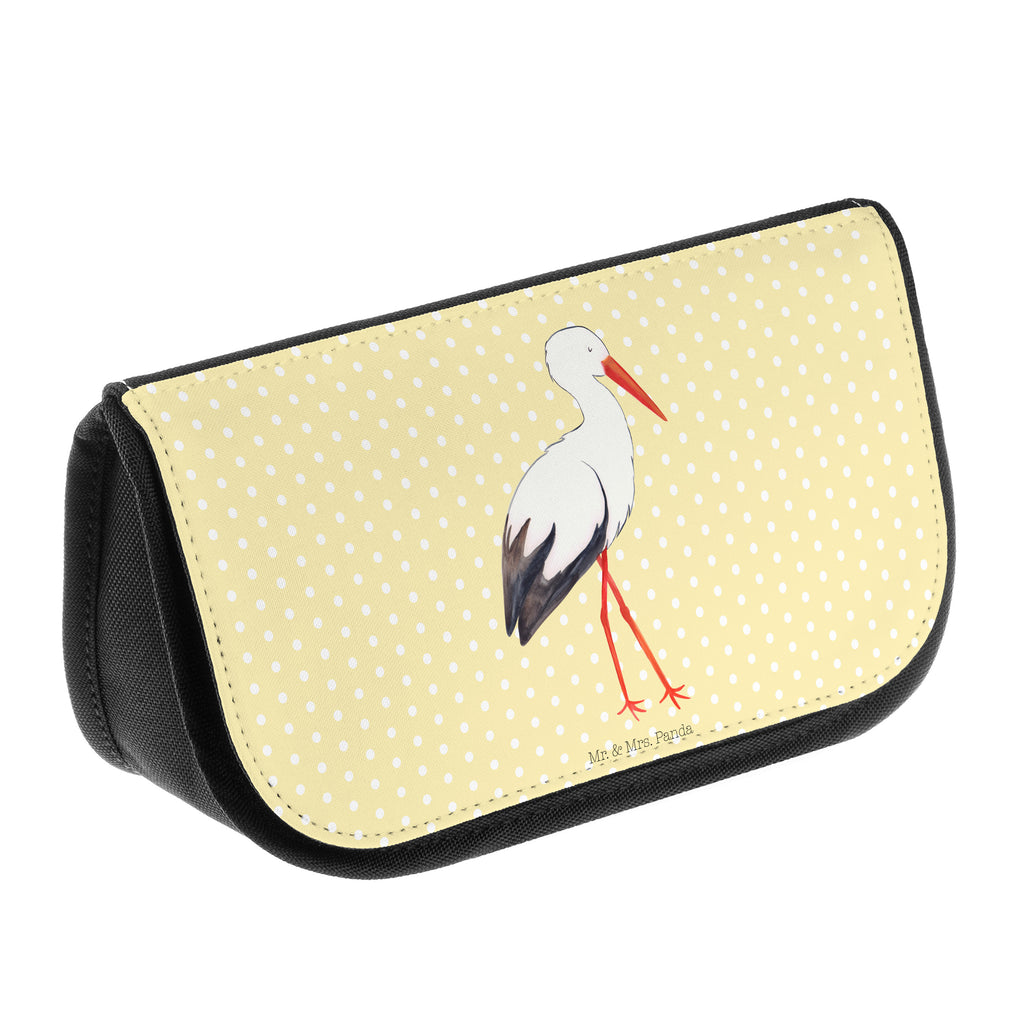 Kosmetiktasche Storch Kosmetikbeutel, Kulturtasche, Kulturbeutel, Schminktasche, Make-Up Tasche, Kosmetiktasche, Beauty Bag, Kosmetiktasche Damen, Make Up Tasche, Kosmetik Tasche, Kosmetiktasche Klein, Kleine Kosmetiktasche, Schminktasche Klein, Kosmetiktasche Mit Fächern, Schminktäschen, Schminke Tasche, Kosmetiktaschen Damen, Beauty Case, Schmink Täschchen, Tiermotive, Gute Laune, lustige Sprüche, Tiere, Storch, Störche, Schwangerschaft, Geburt, Mutter, Mütter, Mutter werden, Schwanger, Babybauch, Baby