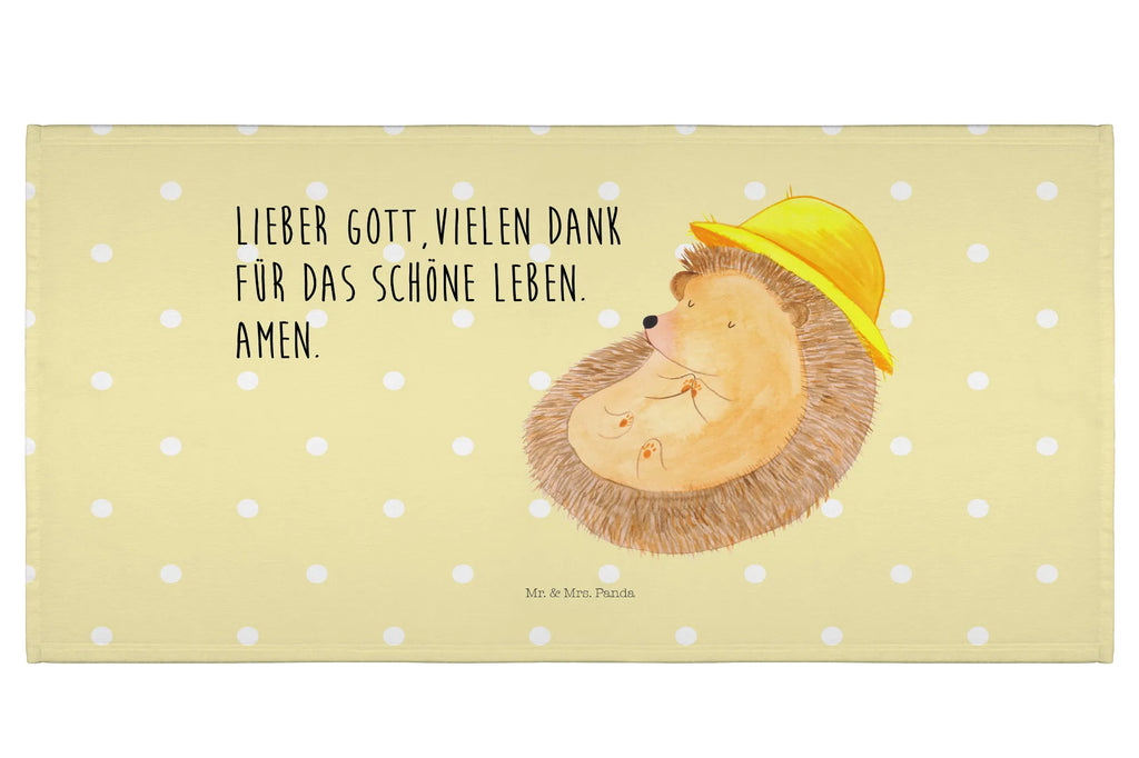 Handtuch Igel Beten Handtuch, Badehandtuch, Badezimmer, Handtücher, groß, Kinder, Baby, Tiermotive, Gute Laune, lustige Sprüche, Tiere, Igel, Igel mit Hut, Sonnenhut, Gott, Amen, beten, Leben, Dankbarkeit, Dankbar sein, dankbar, genießen