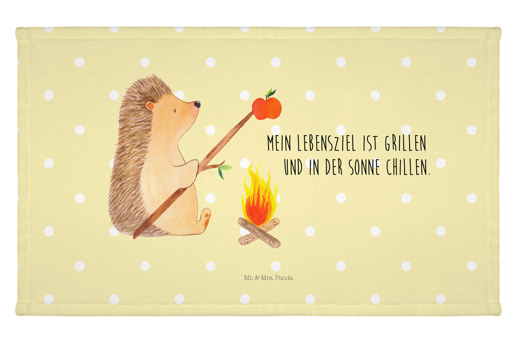 Handtuch Igel Grillen Gästetuch, Reisehandtuch, Sport Handtuch, Frottier, Kinder Handtuch, Tiermotive, Gute Laune, lustige Sprüche, Tiere, Igel, Grillen, Ziele, Motivation, arbeitslos, Sinn des Lebens, Spruch