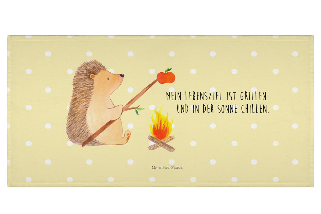 Handtuch Igel Grillen Gästetuch, Reisehandtuch, Sport Handtuch, Frottier, Kinder Handtuch, Tiermotive, Gute Laune, lustige Sprüche, Tiere, Igel, Grillen, Ziele, Motivation, arbeitslos, Sinn des Lebens, Spruch