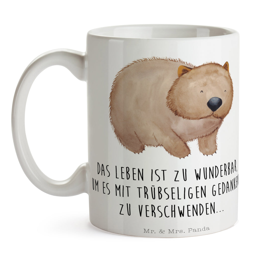 Tasse Wombat Tasse, Kaffeetasse, Teetasse, Becher, Kaffeebecher, Teebecher, Keramiktasse, Porzellantasse, Büro Tasse, Geschenk Tasse, Tasse Sprüche, Tasse Motive, Kaffeetassen, Tasse bedrucken, Designer Tasse, Cappuccino Tassen, Schöne Teetassen, Tiermotive, Gute Laune, lustige Sprüche, Tiere, Wombat, Das Leben ist schön, Motivation, Spruch, Australien