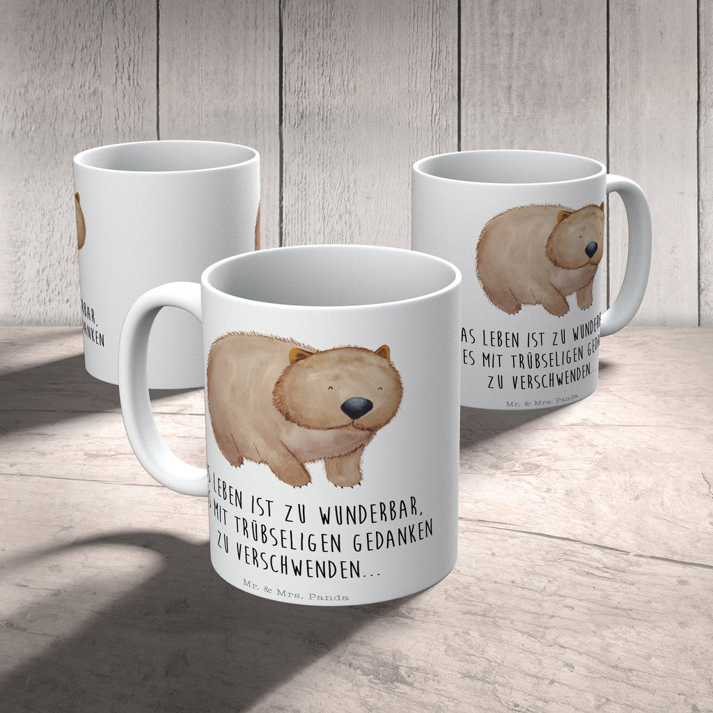 Tasse Wombat Tasse, Kaffeetasse, Teetasse, Becher, Kaffeebecher, Teebecher, Keramiktasse, Porzellantasse, Büro Tasse, Geschenk Tasse, Tasse Sprüche, Tasse Motive, Kaffeetassen, Tasse bedrucken, Designer Tasse, Cappuccino Tassen, Schöne Teetassen, Tiermotive, Gute Laune, lustige Sprüche, Tiere, Wombat, Das Leben ist schön, Motivation, Spruch, Australien