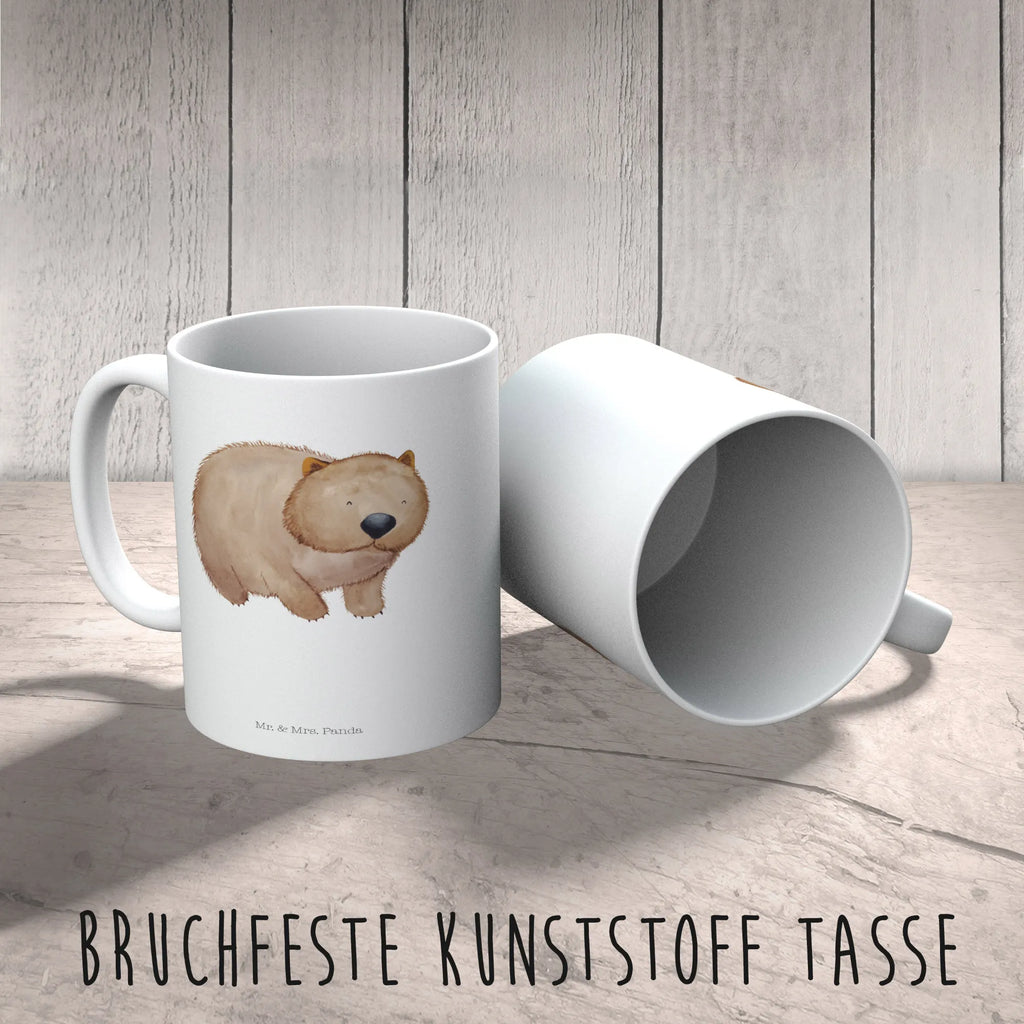 Kindertasse Wombat Kindertasse, Kinder Tasse, Kunststoff Tasse, Kindergarten Tasse, Trinkbecher, Camping Becher, Kaffeetasse, Kunststoffbecher, Kindergartenbecher, Outdoorgeschirr, Kunststoffgeschirr, Reisebecher, Reisetasse, Kinderbecher, Bruchfeste Tasse, Bruchsichere Tasse, Plastik Tasse, Plastiktasse, Tiermotive, Gute Laune, lustige Sprüche, Tiere, Wombat, Das Leben ist schön, Motivation, Spruch, Australien