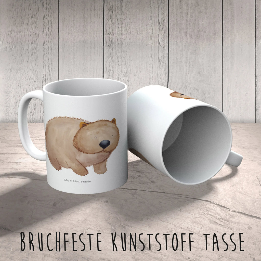 Kindertasse Wombat Kindertasse, Kinder Tasse, Kunststoff Tasse, Kindergarten Tasse, Trinkbecher, Camping Becher, Kaffeetasse, Kunststoffbecher, Kindergartenbecher, Outdoorgeschirr, Kunststoffgeschirr, Reisebecher, Reisetasse, Kinderbecher, Bruchfeste Tasse, Bruchsichere Tasse, Plastik Tasse, Plastiktasse, Tiermotive, Gute Laune, lustige Sprüche, Tiere, Wombat, Das Leben ist schön, Motivation, Spruch, Australien