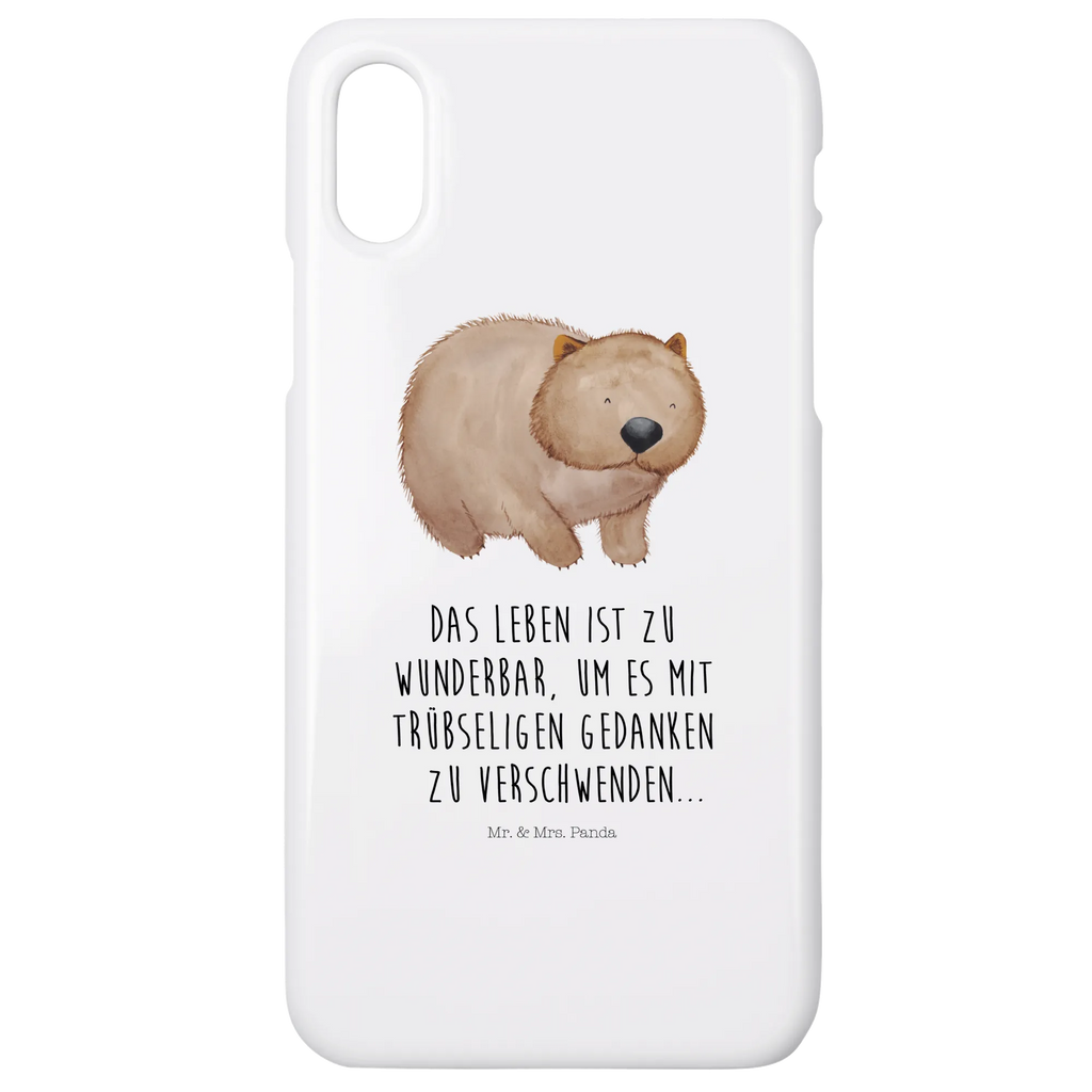 Handyhülle Wombat Handyhülle, Handycover, Cover, Handy, Hülle, Iphone 10, Iphone X, Tiermotive, Gute Laune, lustige Sprüche, Tiere, Wombat, Das Leben ist schön, Motivation, Spruch, Australien