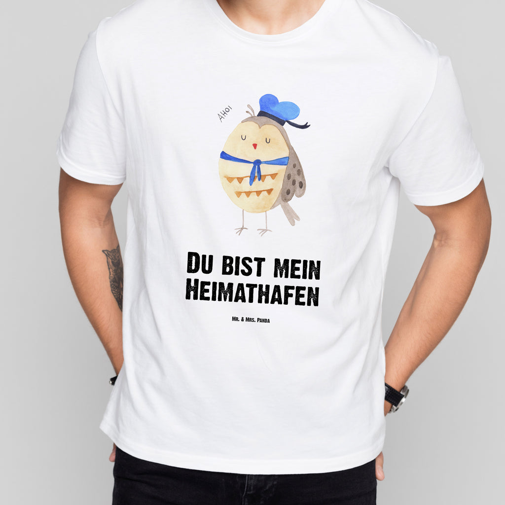 T-Shirt Standard Eule Matrosen T-Shirt, Shirt, Tshirt, Lustiges T-Shirt, T-Shirt mit Spruch, Party, Junggesellenabschied, Jubiläum, Geburstag, Herrn, Damen, Männer, Frauen, Schlafshirt, Nachthemd, Sprüche, Eule, Eule Spruch, Eule Deko, Owl, Wortspiel lustig, Matrose, Freundin, Ehe, Seefahrer, Heimathafen, Hochzeitstag Geschenk