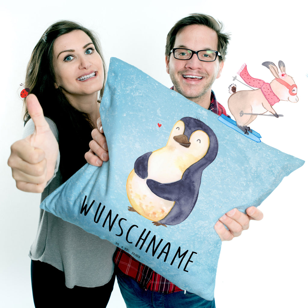 Personalisiertes Kissen Pinguin Diät Kissen, personalisiert, Name, Wunschname, bedrucken, Kopfkissen, Pinguin, Pinguine, Diät, Abnehmen, Abspecken, Gewicht, Motivation, Selbstliebe, Körperliebe, Selbstrespekt