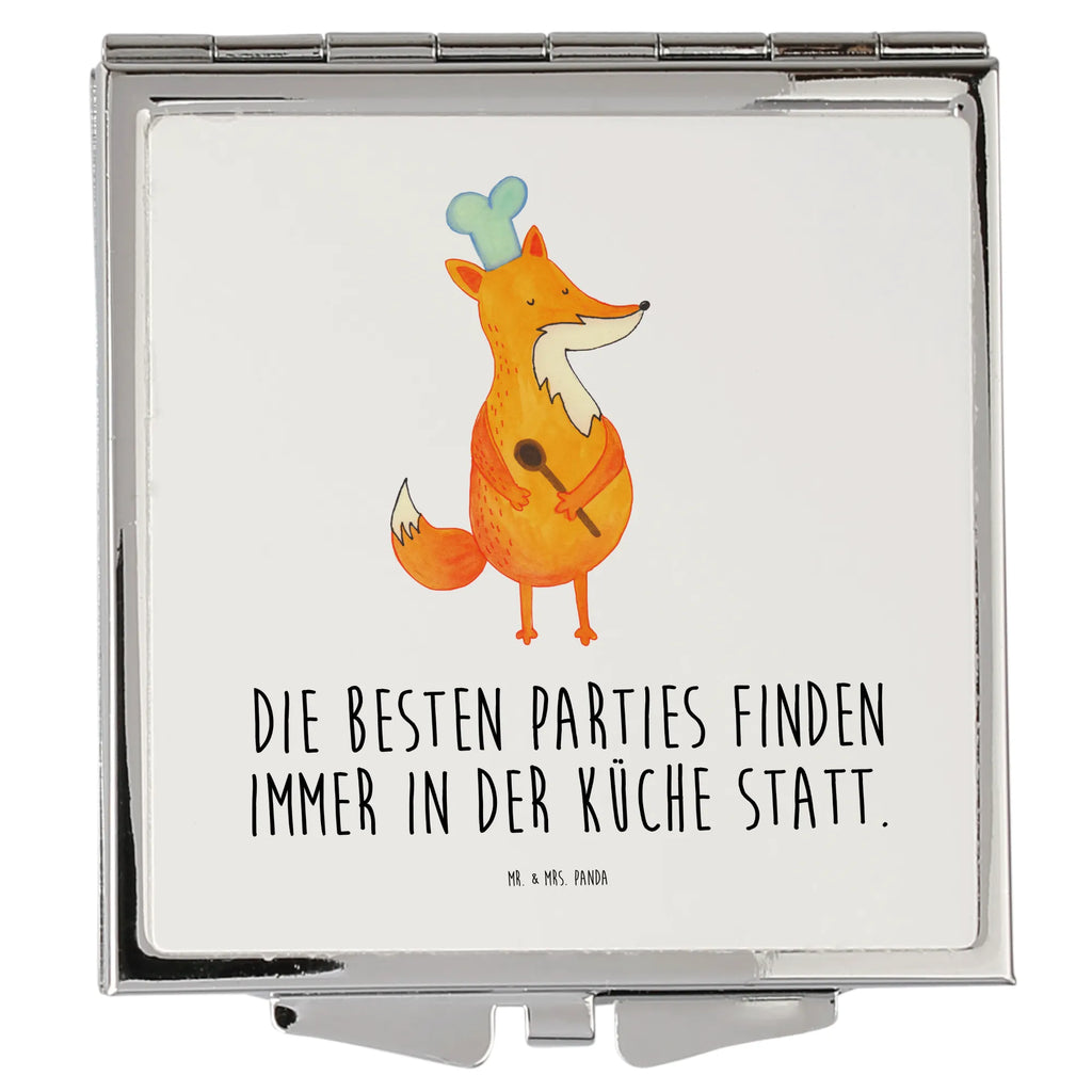 Handtaschenspiegel quadratisch Fuchs Koch Spiegel, Handtasche, Quadrat, silber, schminken, Schminkspiegel, Fuchs, Füchse, Koch Geschenk, Küche Spruch, Küche Deko, Köche, Bäcker, Party Spruch, Spruch lustig, witzig