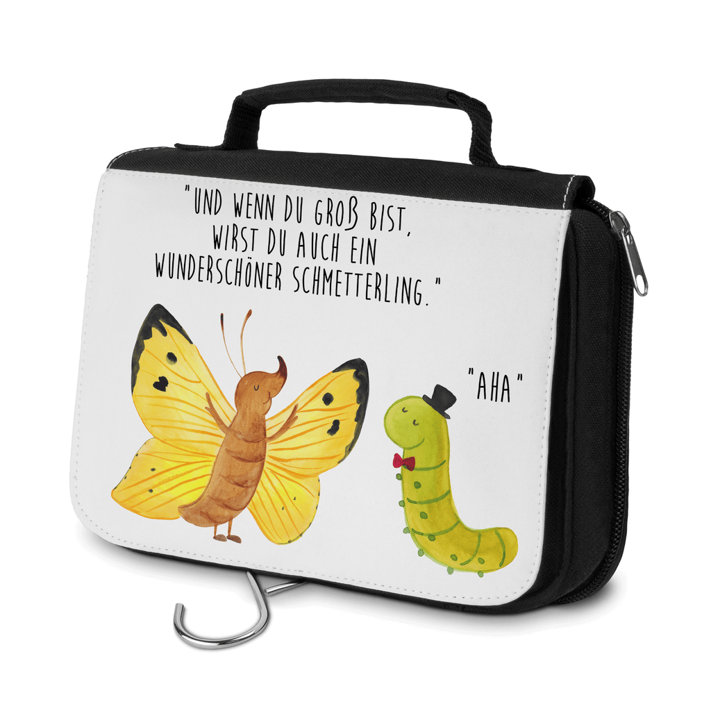 Kulturbeutel Raupe Schmetterling Kulturbeutel, Zum Aufhängen, Waschtasche, Kosmetiktasche, Damen, Herren, Aufbewahrungstasche, Schminktasche, Kosmetikbeutel, Organizer, Kulturtasche, Schminkutensil, Tiermotive, Gute Laune, lustige Sprüche, Tiere, Raupe, Schmetterling, Zitronenfalter, Entwicklung, Erwachsen werden, Kokon, Hut, Hütchen, Schönheit, Aufwachsen