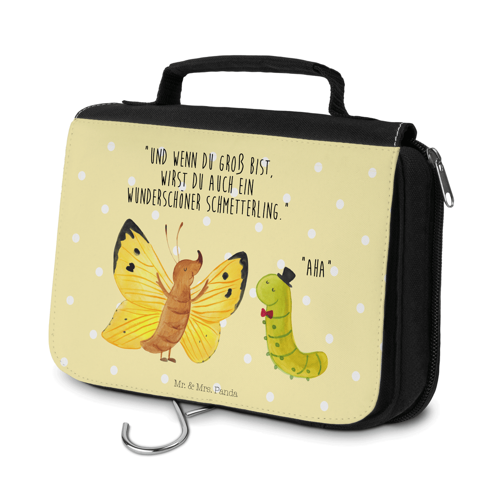 Kulturbeutel Raupe Schmetterling Kulturbeutel, Zum Aufhängen, Waschtasche, Kosmetiktasche, Damen, Herren, Aufbewahrungstasche, Schminktasche, Kosmetikbeutel, Organizer, Kulturtasche, Schminkutensil, Tiermotive, Gute Laune, lustige Sprüche, Tiere, Raupe, Schmetterling, Zitronenfalter, Entwicklung, Erwachsen werden, Kokon, Hut, Hütchen, Schönheit, Aufwachsen