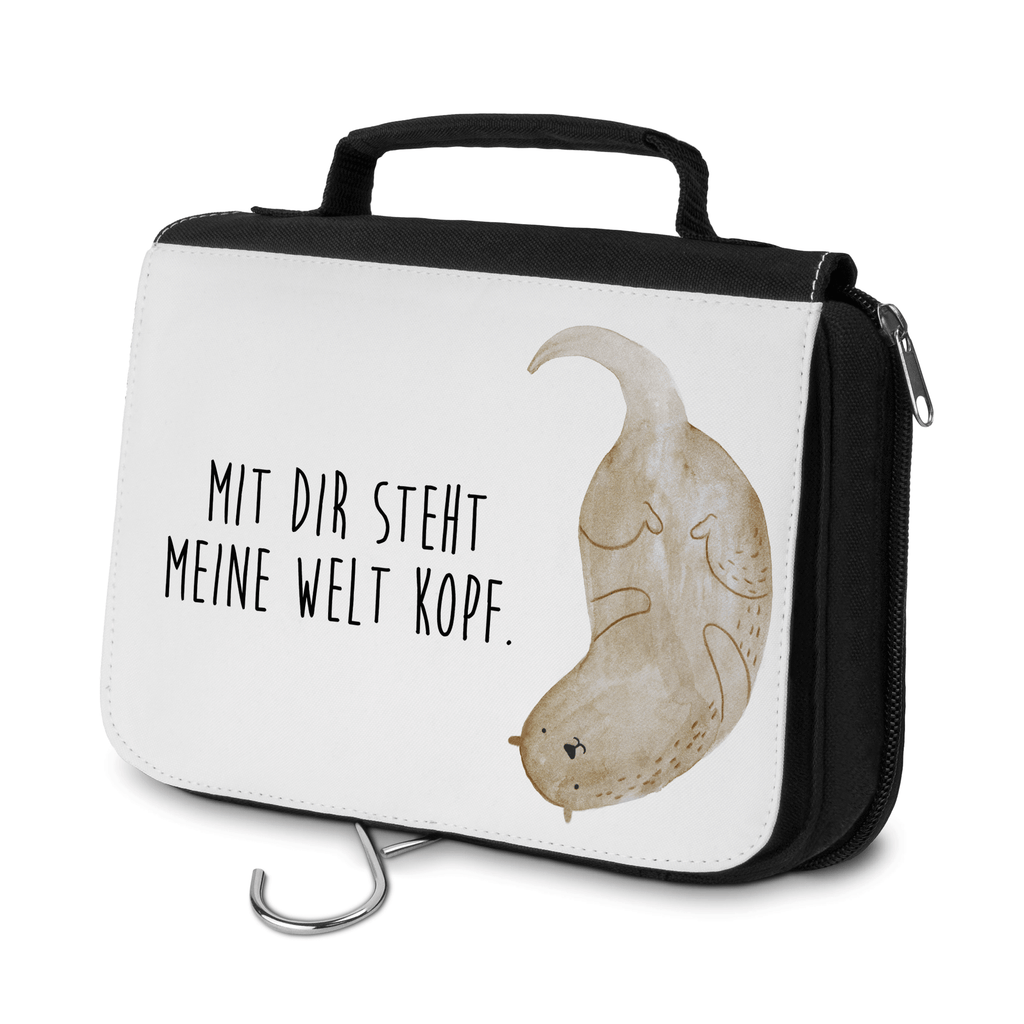 Kulturbeutel Otter Kopfüber Kulturbeutel, Zum Aufhängen, Waschtasche, Kosmetiktasche, Damen, Herren, Aufbewahrungstasche, Schminktasche, Kosmetikbeutel, Organizer, Kulturtasche, Schminkutensil, Otter, Fischotter, Seeotter, Otter Seeotter See Otter