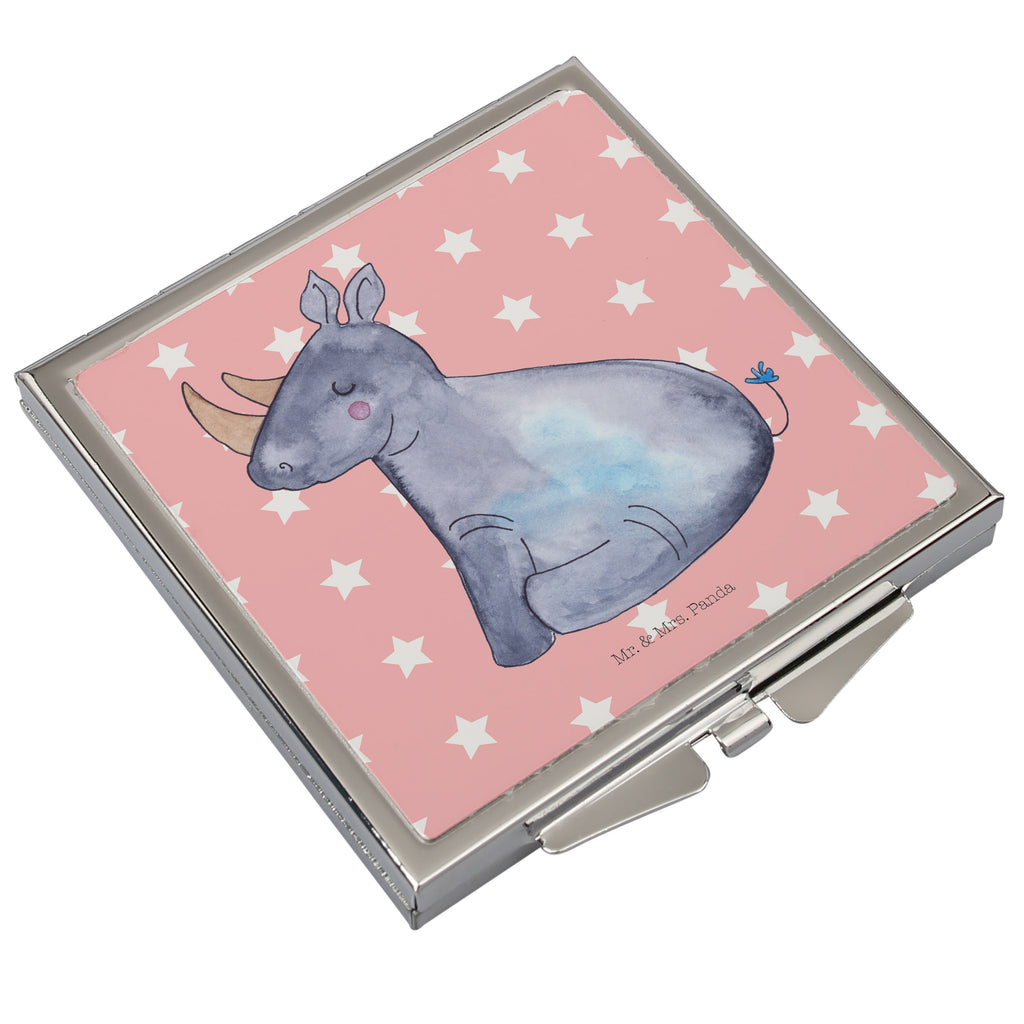 Handtaschenspiegel quadratisch Einhorn Nashorn Spiegel, Handtasche, Quadrat, silber, schminken, Schminkspiegel, Einhorn, Einhörner, Einhorn Deko, Pegasus, Unicorn, Regenbogen, witzig, lustig, Zoo, Glitzer, Einhornpower, Erwachsenwerden, Nashorn, Nashörner