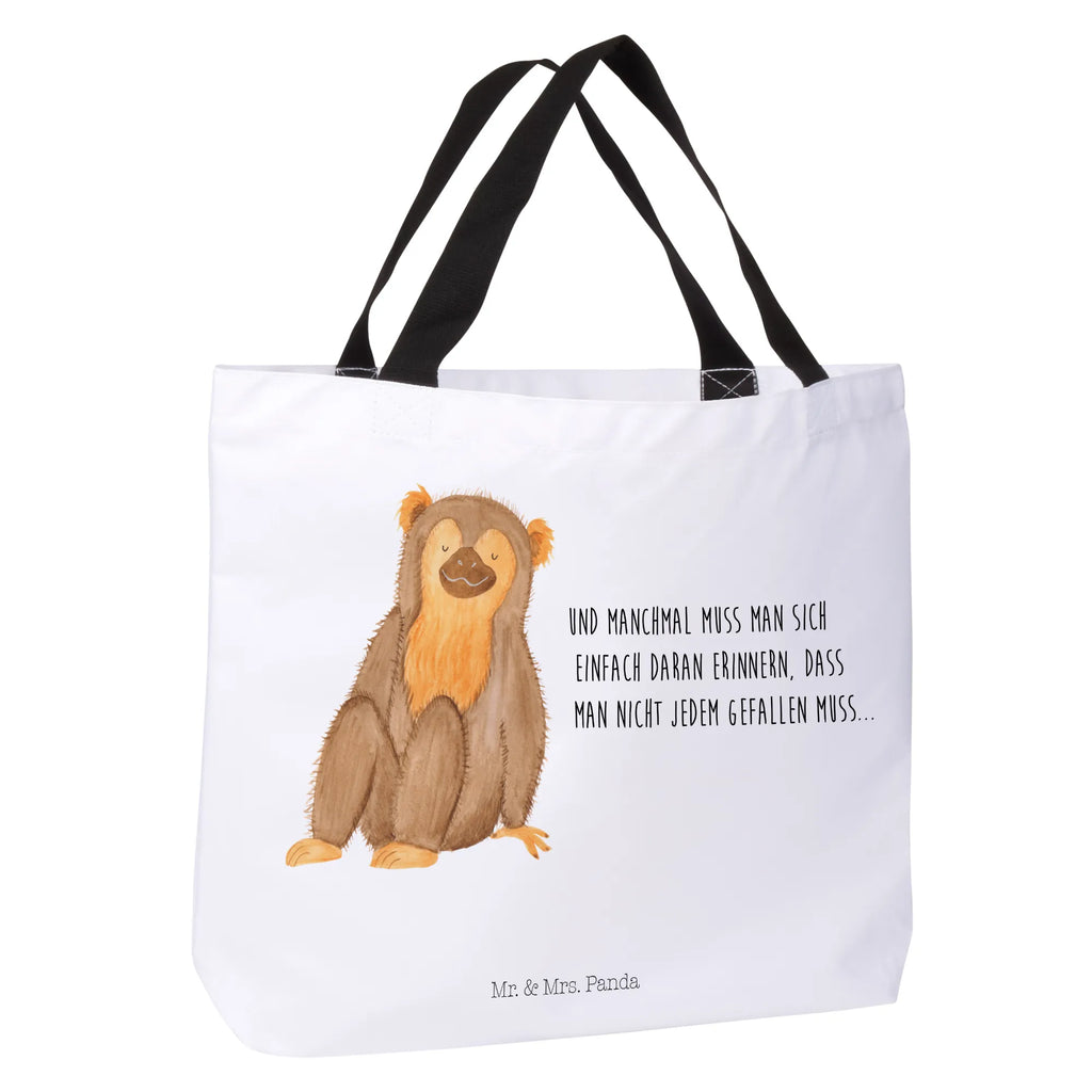 Shopper Affe Beutel, Einkaufstasche, Tasche, Strandtasche, Einkaufsbeutel, Shopper, Schultasche, Freizeittasche, Tragebeutel, Schulbeutel, Alltagstasche, Afrika, Wildtiere, Affe, Äffchen, Affen, Selbstliebe, Respekt, Motivation, Selbstachtung, Liebe, Selbstbewusstsein, Selfcare