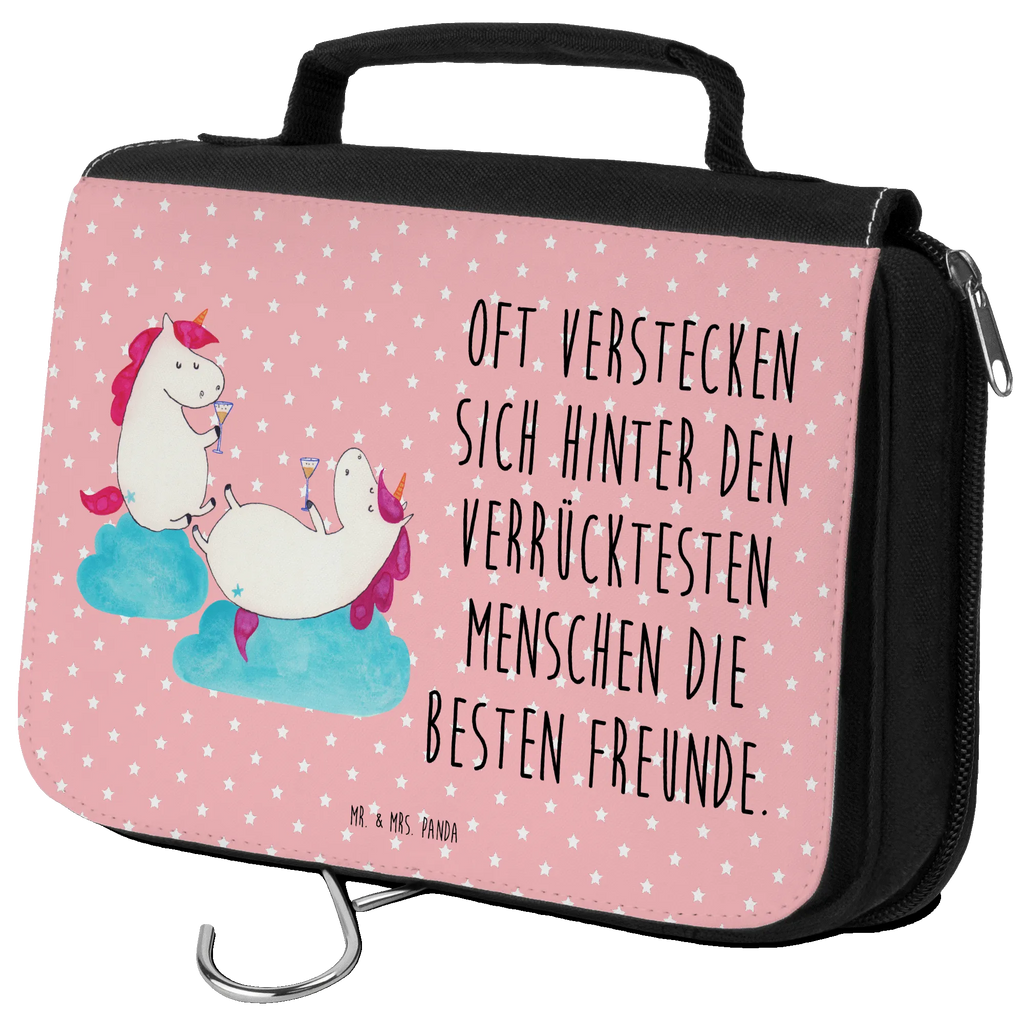 Kulturbeutel Einhorn Sekt Kulturbeutel, Zum Aufhängen, Waschtasche, Kosmetiktasche, Damen, Herren, Aufbewahrungstasche, Schminktasche, Kosmetikbeutel, Organizer, Kulturtasche, Schminkutensil, Einhorn, Einhörner, Einhorn Deko, Pegasus, Unicorn, Freundinnen, Freundin, BFF, Sekt, Mädelsabend, Spaß, Party, Korken, Anstoßen, Beste