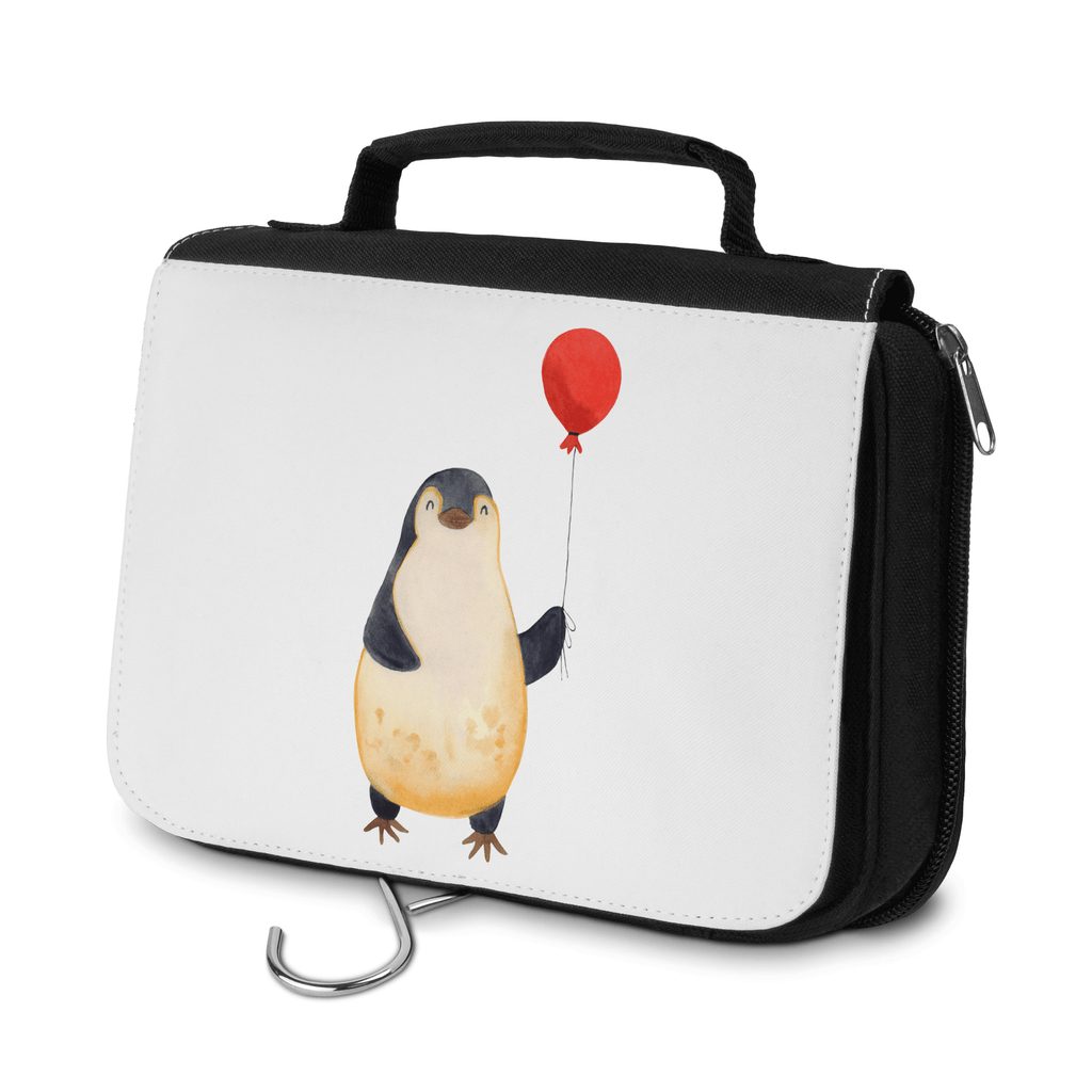 Kulturbeutel Pinguin Luftballon Kulturbeutel, Zum Aufhängen, Waschtasche, Kosmetiktasche, Damen, Herren, Aufbewahrungstasche, Schminktasche, Kosmetikbeutel, Organizer, Kulturtasche, Schminkutensil, Pinguin, Pinguine, Luftballon, Tagträume, Lebenslust, Geschenk Freundin, Geschenkidee, beste Freundin, Motivation, Neustart, neues Leben, Liebe, Glück