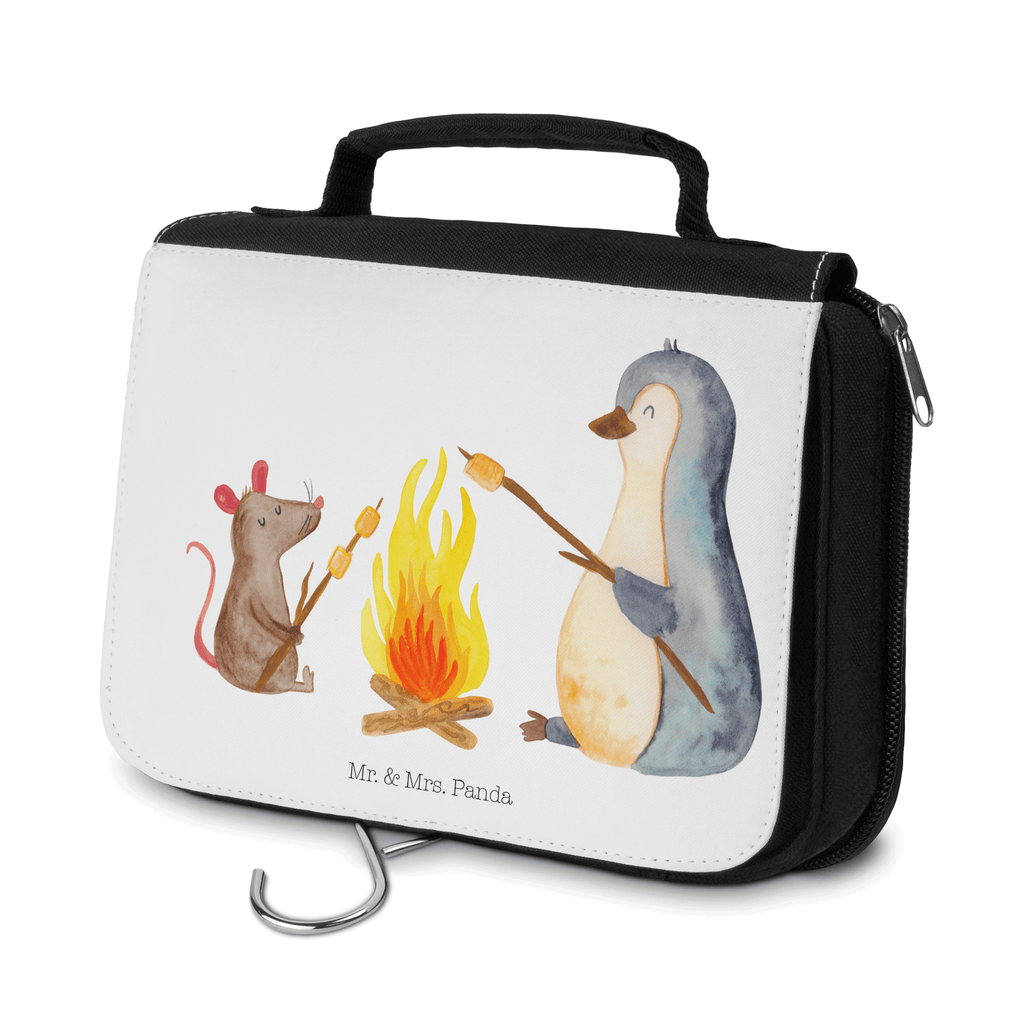 Kulturbeutel Pinguin Lagerfeuer Kulturbeutel, Zum Aufhängen, Waschtasche, Kosmetiktasche, Damen, Herren, Aufbewahrungstasche, Schminktasche, Kosmetikbeutel, Organizer, Kulturtasche, Schminkutensil, Pinguin, Maus, Pinguine, Lagerfeuer, Leben, Arbeit, Job, Motivation, Büro, Büroalltag, Lebensspruch, Lebensmotivation, Neustart, Liebe, grillen, Feuer, Marshmallows