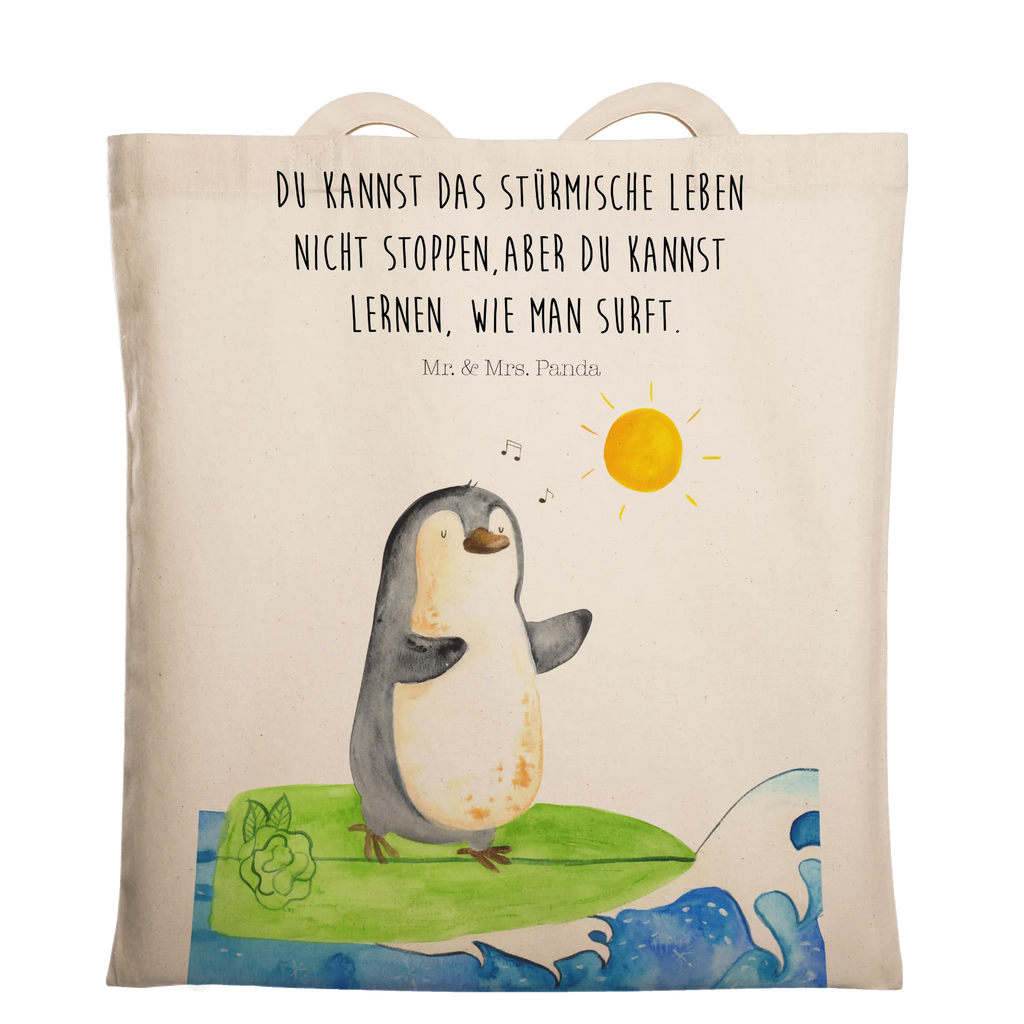 Tragetasche Pinguin Surfer Beuteltasche, Beutel, Einkaufstasche, Jutebeutel, Stoffbeutel, Tasche, Shopper, Umhängetasche, Strandtasche, Schultertasche, Stofftasche, Tragetasche, Badetasche, Jutetasche, Einkaufstüte, Laptoptasche, Pinguin, Pinguine, surfen, Surfer, Hawaii, Urlaub, Wellen, Wellen reiten, Portugal