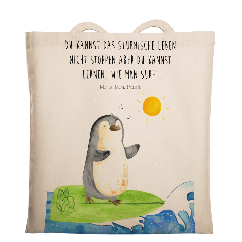 Tragetasche Pinguin Surfer Beuteltasche, Beutel, Einkaufstasche, Jutebeutel, Stoffbeutel, Tasche, Shopper, Umhängetasche, Strandtasche, Schultertasche, Stofftasche, Tragetasche, Badetasche, Jutetasche, Einkaufstüte, Laptoptasche, Pinguin, Pinguine, surfen, Surfer, Hawaii, Urlaub, Wellen, Wellen reiten, Portugal