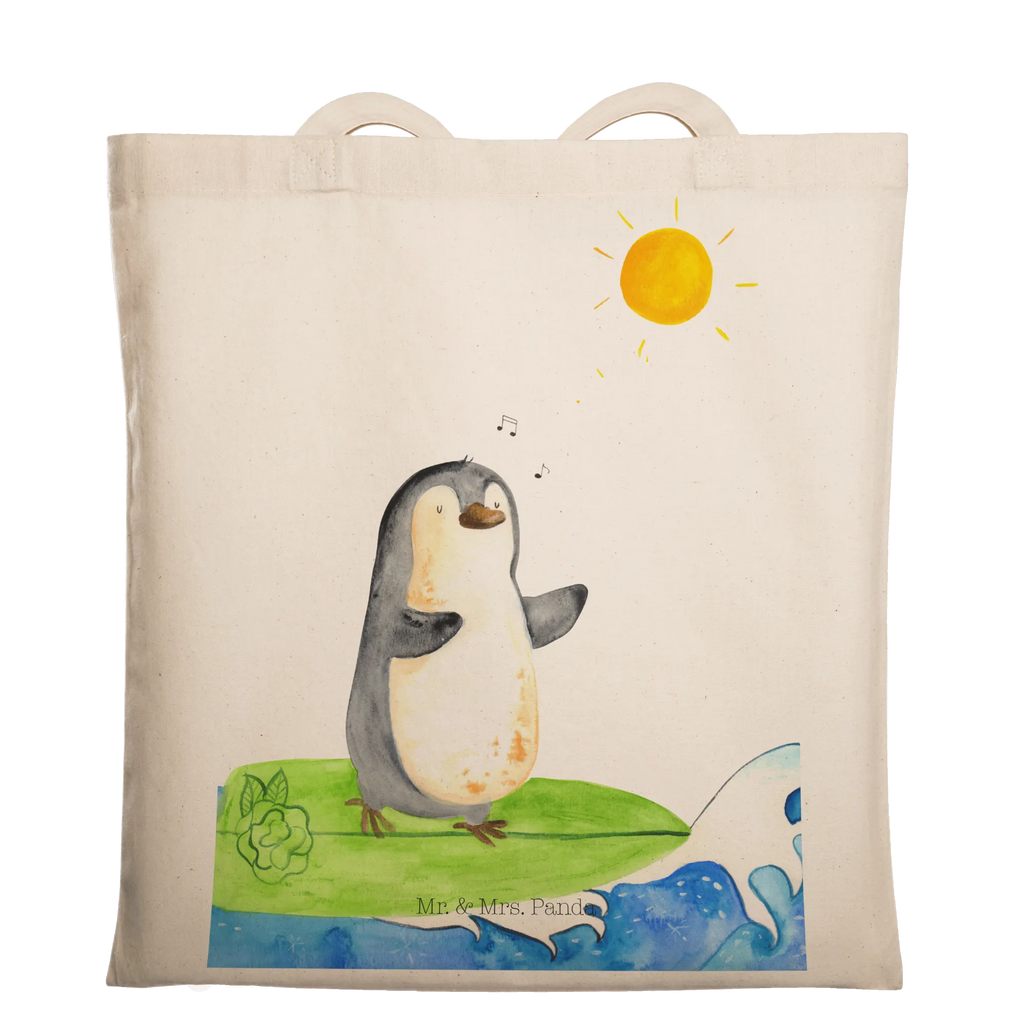 Tragetasche Pinguin Surfer Beuteltasche, Beutel, Einkaufstasche, Jutebeutel, Stoffbeutel, Tasche, Shopper, Umhängetasche, Strandtasche, Schultertasche, Stofftasche, Tragetasche, Badetasche, Jutetasche, Einkaufstüte, Laptoptasche, Pinguin, Pinguine, surfen, Surfer, Hawaii, Urlaub, Wellen, Wellen reiten, Portugal