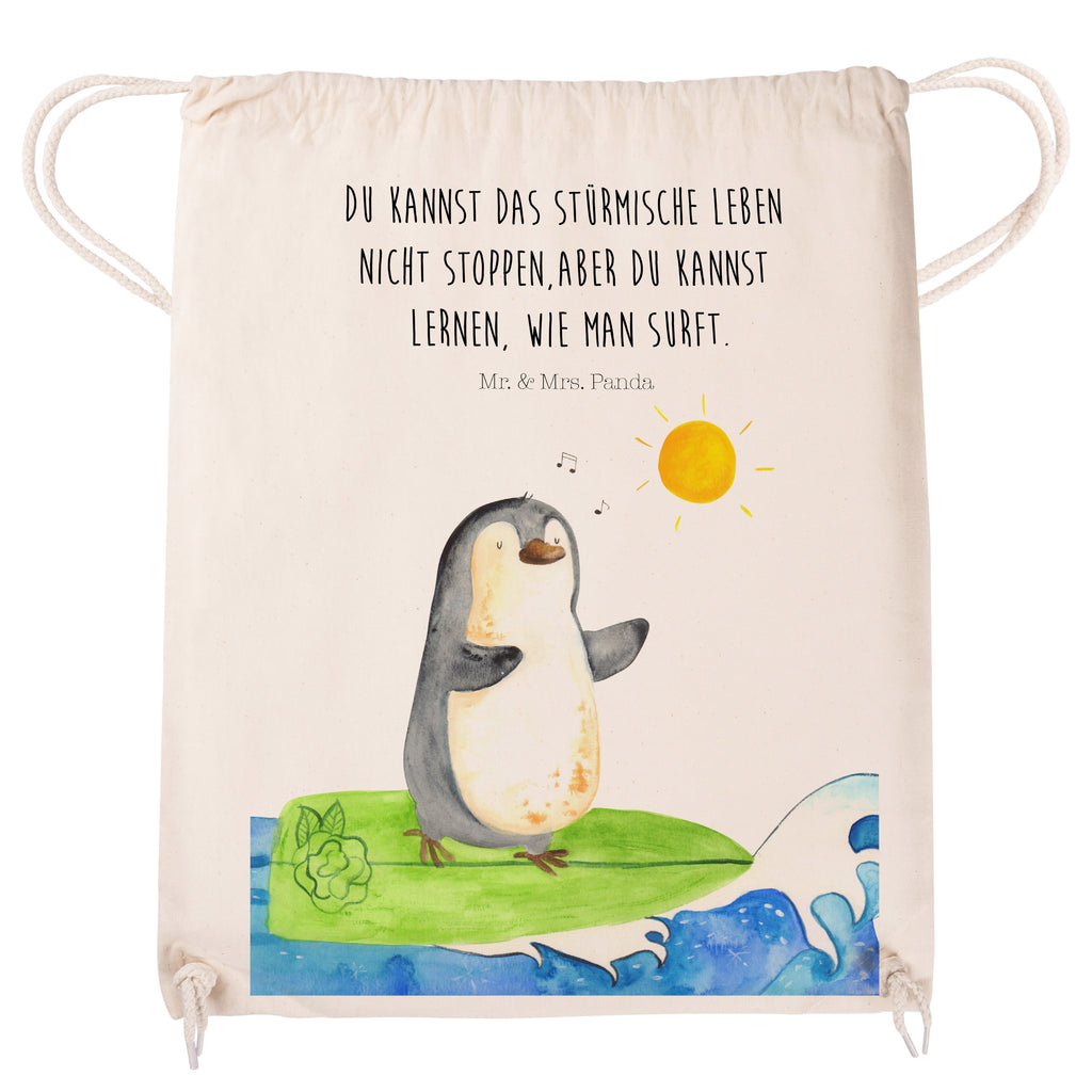 Sportbeutel Pinguin Surfer Sportbeutel, Turnbeutel, Beutel, Sporttasche, Tasche, Stoffbeutel, Sportbeutel Kinder, Gymsack, Beutel Rucksack, Kleine Sporttasche, Sportzubehör, Turnbeutel Baumwolle, Pinguin, Pinguine, surfen, Surfer, Hawaii, Urlaub, Wellen, Wellen reiten, Portugal