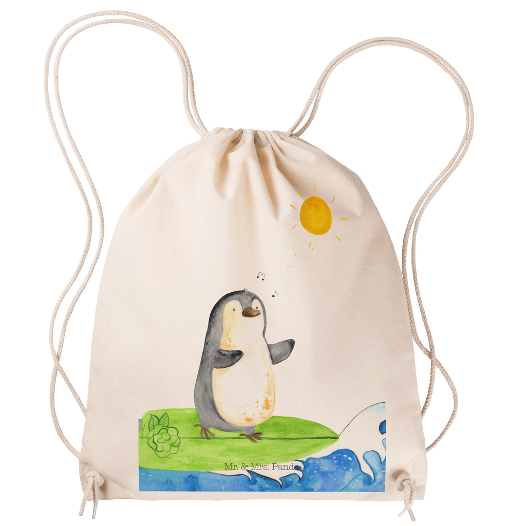 Sportbeutel Pinguin Surfer Sportbeutel, Turnbeutel, Beutel, Sporttasche, Tasche, Stoffbeutel, Sportbeutel Kinder, Gymsack, Beutel Rucksack, Kleine Sporttasche, Sportzubehör, Turnbeutel Baumwolle, Pinguin, Pinguine, surfen, Surfer, Hawaii, Urlaub, Wellen, Wellen reiten, Portugal