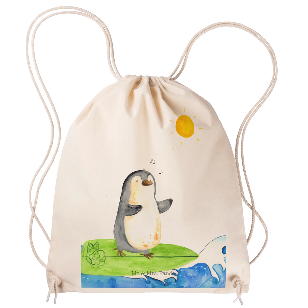 Sportbeutel Pinguin Surfer Sportbeutel, Turnbeutel, Beutel, Sporttasche, Tasche, Stoffbeutel, Sportbeutel Kinder, Gymsack, Beutel Rucksack, Kleine Sporttasche, Sportzubehör, Turnbeutel Baumwolle, Pinguin, Pinguine, surfen, Surfer, Hawaii, Urlaub, Wellen, Wellen reiten, Portugal