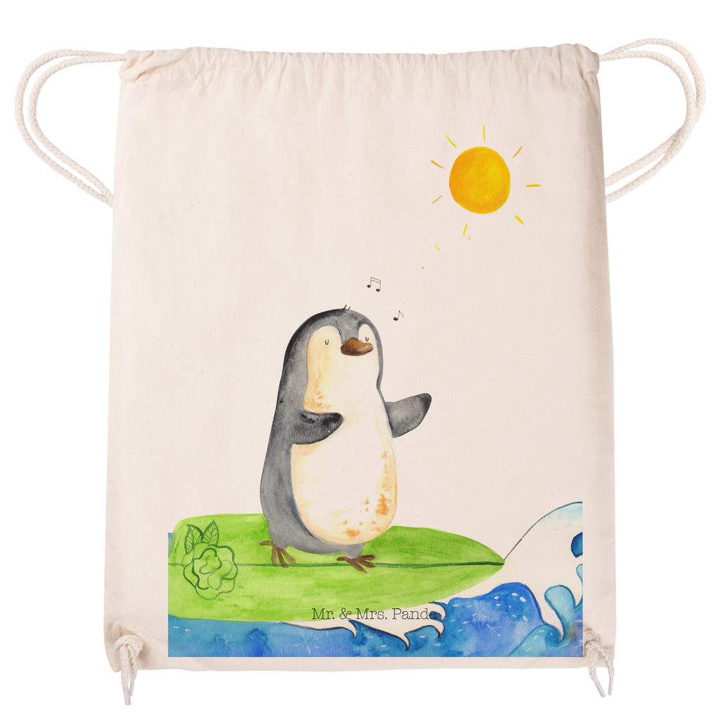 Sportbeutel Pinguin Surfer Sportbeutel, Turnbeutel, Beutel, Sporttasche, Tasche, Stoffbeutel, Sportbeutel Kinder, Gymsack, Beutel Rucksack, Kleine Sporttasche, Sportzubehör, Turnbeutel Baumwolle, Pinguin, Pinguine, surfen, Surfer, Hawaii, Urlaub, Wellen, Wellen reiten, Portugal