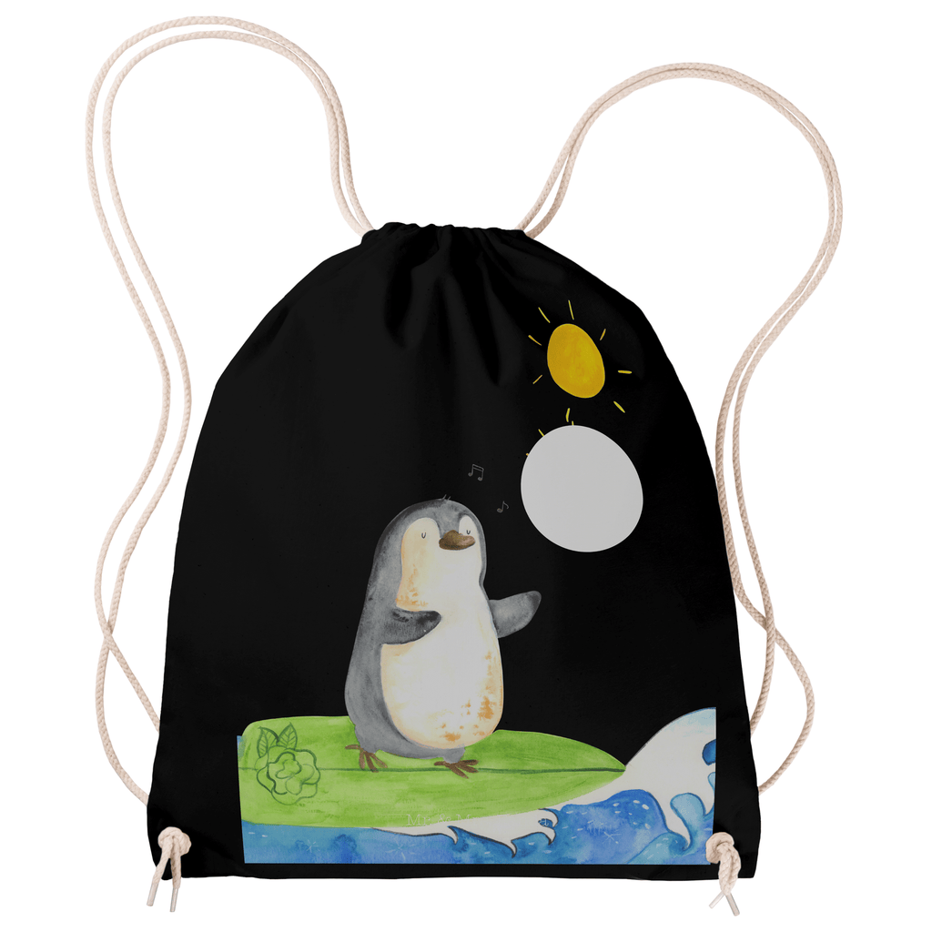 Sportbeutel Pinguin Surfer Sportbeutel, Turnbeutel, Beutel, Sporttasche, Tasche, Stoffbeutel, Sportbeutel Kinder, Gymsack, Beutel Rucksack, Kleine Sporttasche, Sportzubehör, Turnbeutel Baumwolle, Pinguin, Pinguine, surfen, Surfer, Hawaii, Urlaub, Wellen, Wellen reiten, Portugal