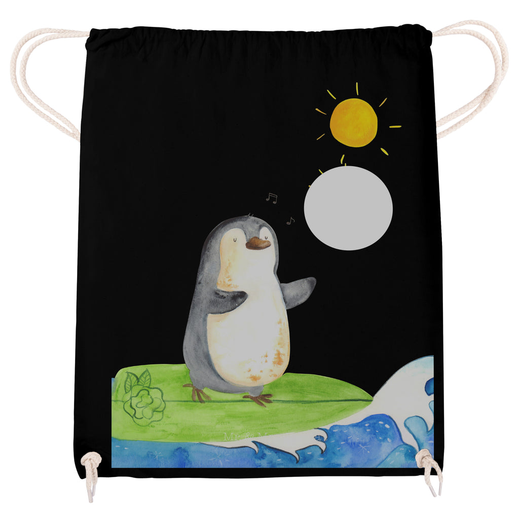 Sportbeutel Pinguin Surfer Sportbeutel, Turnbeutel, Beutel, Sporttasche, Tasche, Stoffbeutel, Sportbeutel Kinder, Gymsack, Beutel Rucksack, Kleine Sporttasche, Sportzubehör, Turnbeutel Baumwolle, Pinguin, Pinguine, surfen, Surfer, Hawaii, Urlaub, Wellen, Wellen reiten, Portugal