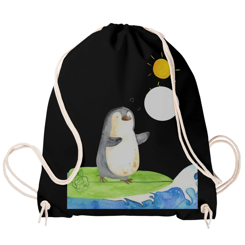 Sportbeutel Pinguin Surfer Sportbeutel, Turnbeutel, Beutel, Sporttasche, Tasche, Stoffbeutel, Sportbeutel Kinder, Gymsack, Beutel Rucksack, Kleine Sporttasche, Sportzubehör, Turnbeutel Baumwolle, Pinguin, Pinguine, surfen, Surfer, Hawaii, Urlaub, Wellen, Wellen reiten, Portugal