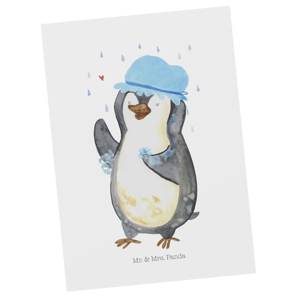 Postkarte Pinguin Duschen Postkarte, Karte, Geschenkkarte, Grußkarte, Einladung, Ansichtskarte, Geburtstagskarte, Einladungskarte, Dankeskarte, Ansichtskarten, Einladung Geburtstag, Einladungskarten Geburtstag, Pinguin, Pinguine, Dusche, duschen, Lebensmotto, Motivation, Neustart, Neuanfang, glücklich sein