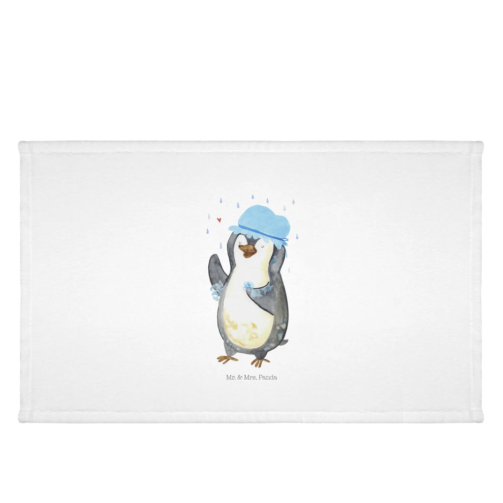 Handtuch Pinguin duscht Handtuch, Badehandtuch, Badezimmer, Handtücher, groß, Kinder, Baby, Pinguin, Pinguine, Dusche, duschen, Lebensmotto, Motivation, Neustart, Neuanfang, glücklich sein