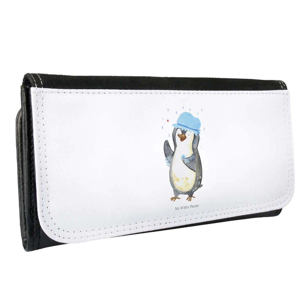 Ladies purse Penguin have a shower Portemonnaie, Portemonee, Geldbörse, Damen, Groß, XXL, Geldbeutel, Portemonnaies, Pinguin, Pinguine, Dusche, duschen, Lebensmotto, Motivation, Neustart, Neuanfang, glücklich sein