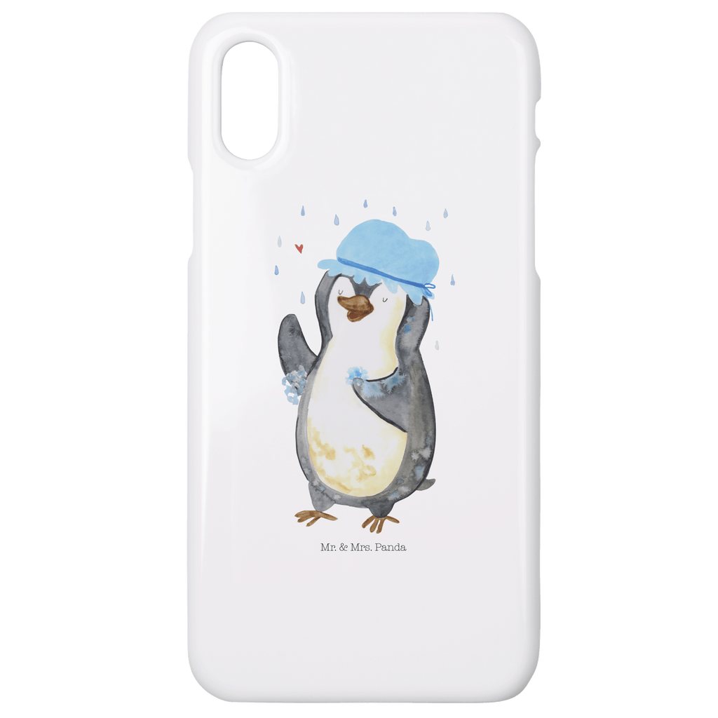 Handyhülle Pinguin Duschen Handyhülle, Handycover, Cover, Handy, Hülle, Iphone 10, Iphone X, Pinguin, Pinguine, Dusche, duschen, Lebensmotto, Motivation, Neustart, Neuanfang, glücklich sein