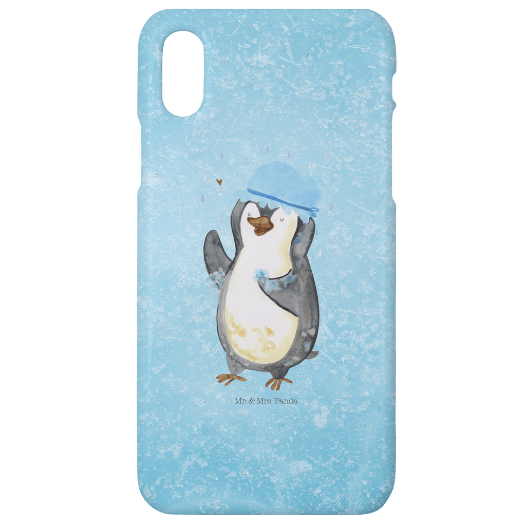 Handyhülle Pinguin Duschen Handyhülle, Handycover, Cover, Handy, Hülle, Iphone 10, Iphone X, Pinguin, Pinguine, Dusche, duschen, Lebensmotto, Motivation, Neustart, Neuanfang, glücklich sein