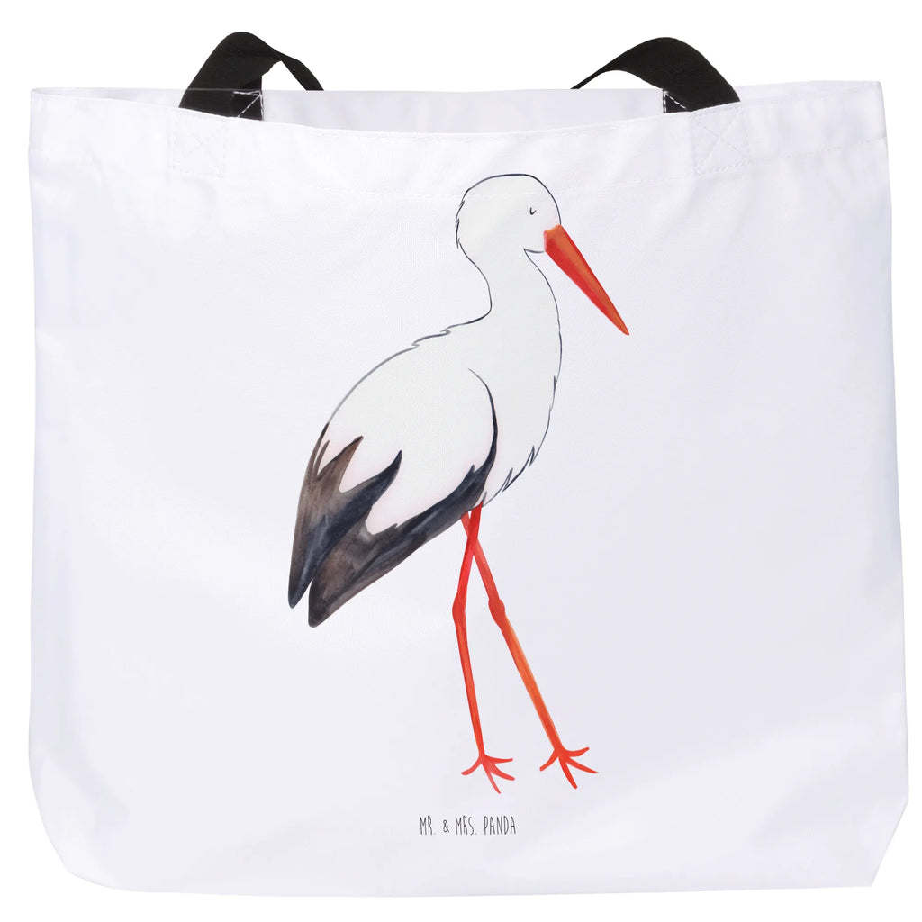 Shopper Storch Beutel, Einkaufstasche, Tasche, Strandtasche, Einkaufsbeutel, Shopper, Schultasche, Freizeittasche, Tragebeutel, Schulbeutel, Alltagstasche, Tiermotive, Gute Laune, lustige Sprüche, Tiere, Storch, Störche, Schwangerschaft, Geburt, Mutter, Mütter, Mutter werden, Schwanger, Babybauch, Baby