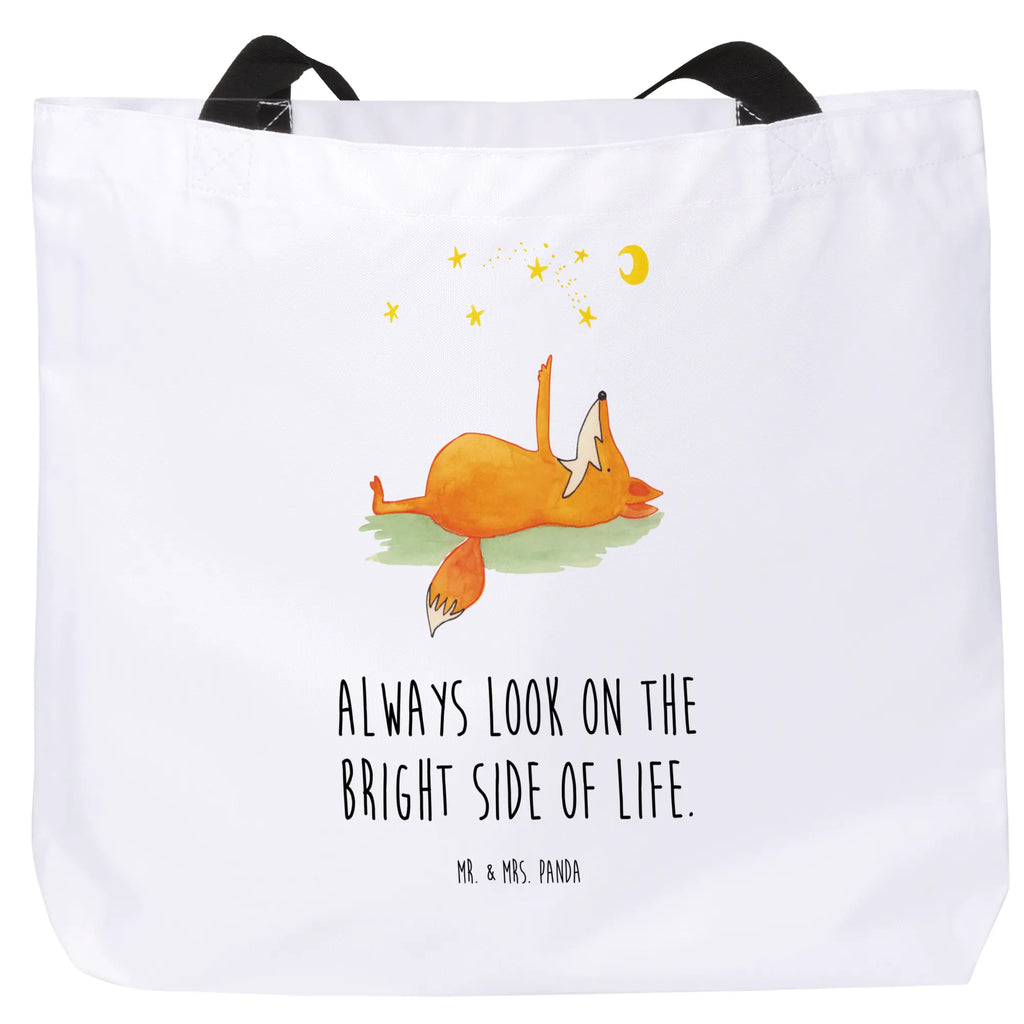 Shopper Fuchs Sterne Beutel, Einkaufstasche, Tasche, Strandtasche, Einkaufsbeutel, Shopper, Schultasche, Freizeittasche, Tragebeutel, Schulbeutel, Alltagstasche, Fuchs, Füchse, tröstende Worte, Spruch positiv, Spruch schön, Romantik, Always Look on the Bright Side of Life