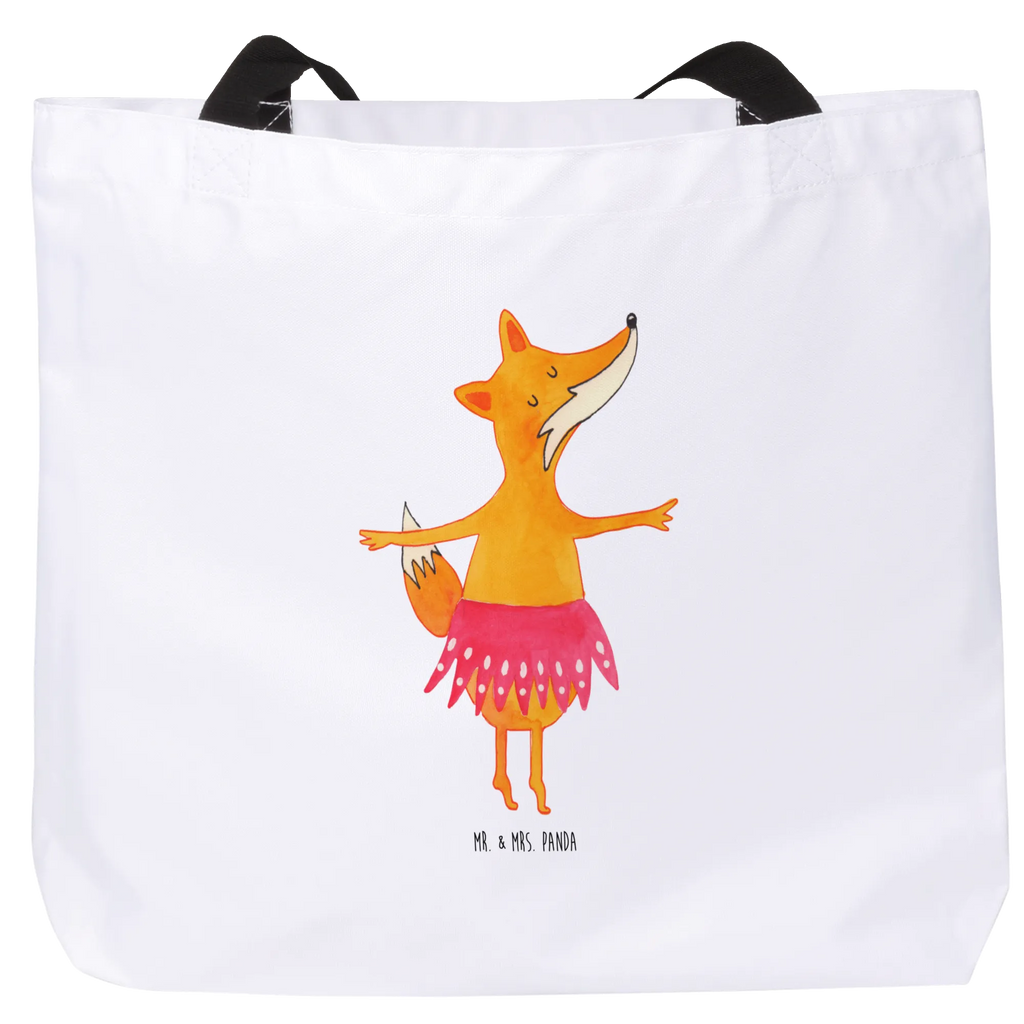 Shopper Fuchs Ballerina Beutel, Einkaufstasche, Tasche, Strandtasche, Einkaufsbeutel, Shopper, Schultasche, Freizeittasche, Tragebeutel, Schulbeutel, Alltagstasche, Fuchs, Fuchs Spruch, Füchse, Füchsin, Ballerina, Ballett, Tänzerin, Tanzen, Party, Einladung, Geburtstag