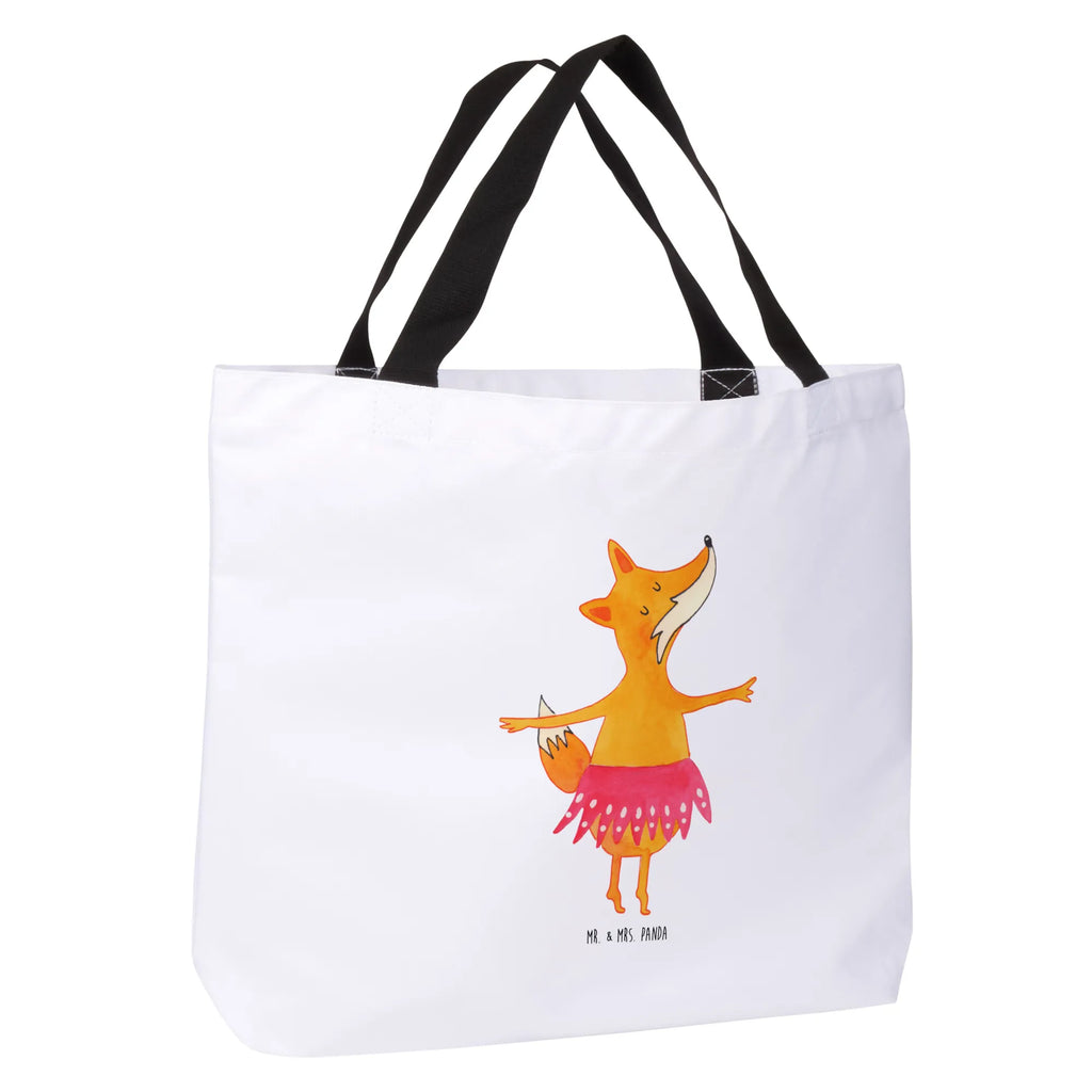 Shopper Fuchs Ballerina Beutel, Einkaufstasche, Tasche, Strandtasche, Einkaufsbeutel, Shopper, Schultasche, Freizeittasche, Tragebeutel, Schulbeutel, Alltagstasche, Fuchs, Fuchs Spruch, Füchse, Füchsin, Ballerina, Ballett, Tänzerin, Tanzen, Party, Einladung, Geburtstag